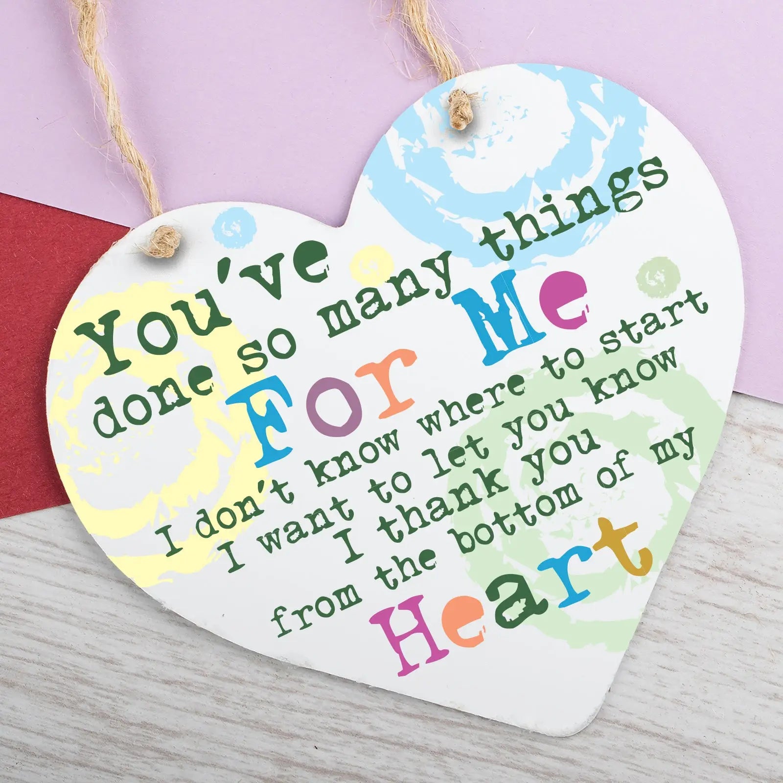 Special Thank You Friend Gift Heart Hanging Sign Teacher Gifts Friendship