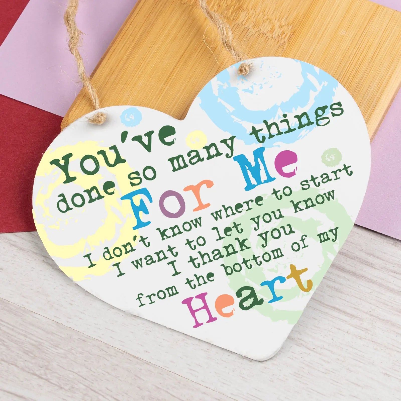 Special Thank You Friend Gift Heart Hanging Sign Teacher Gifts Friendship