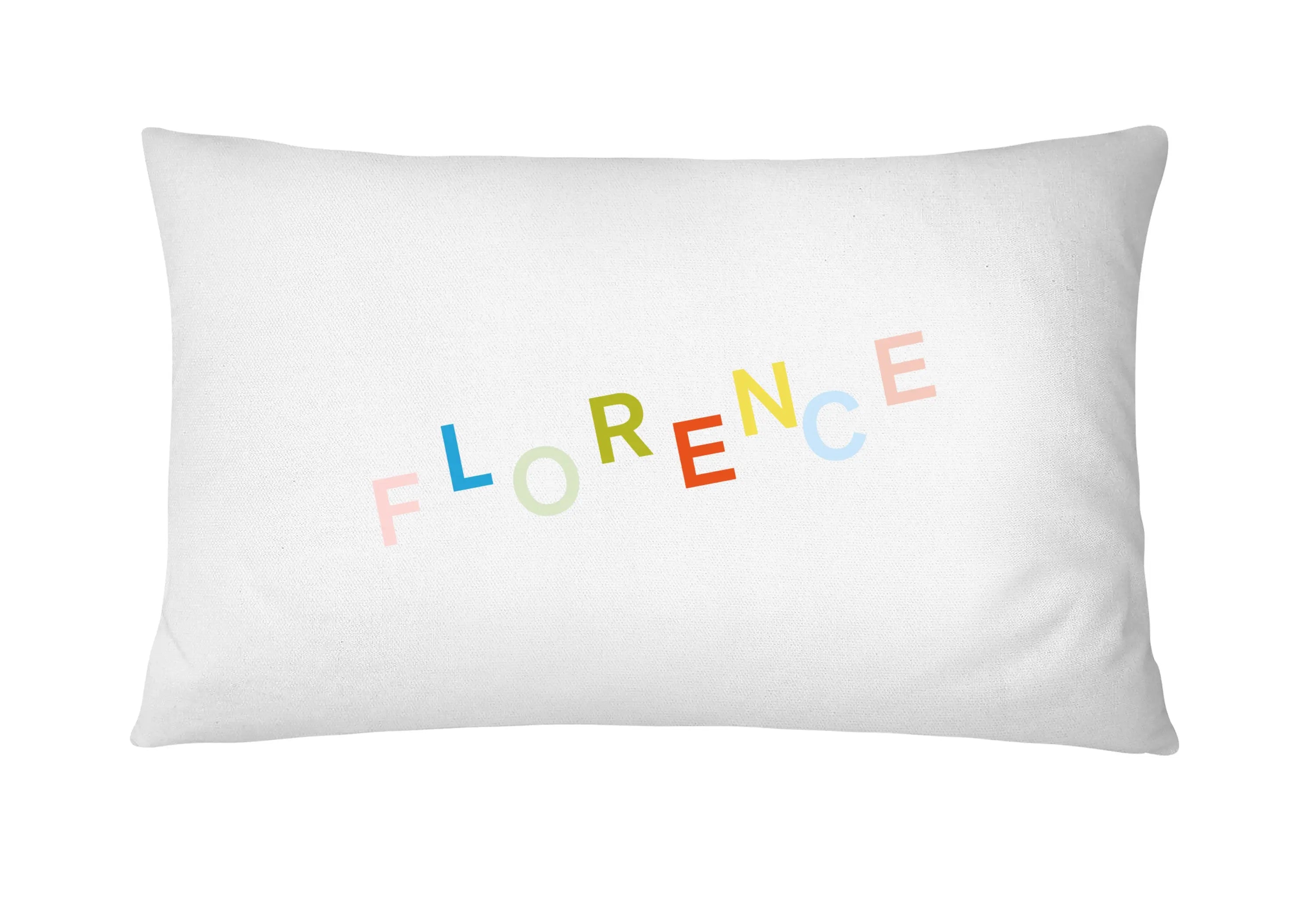 Personalised Name Cover Pillowcase Custom Gift Initials Pillow Case - Rainbows - CushionPop