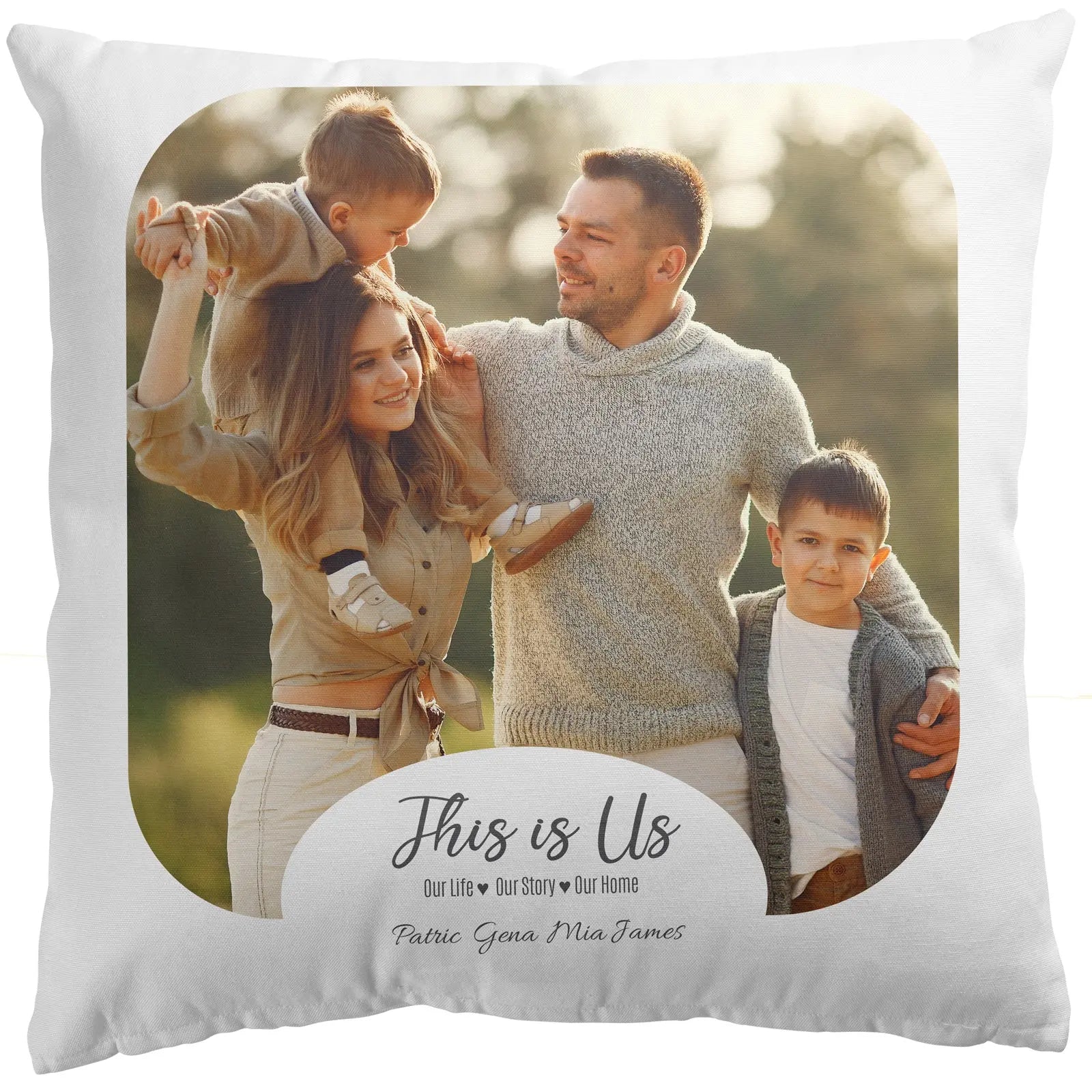 Personalised Photo Pillowcase  1 Photo - Family Ties - CushionPop