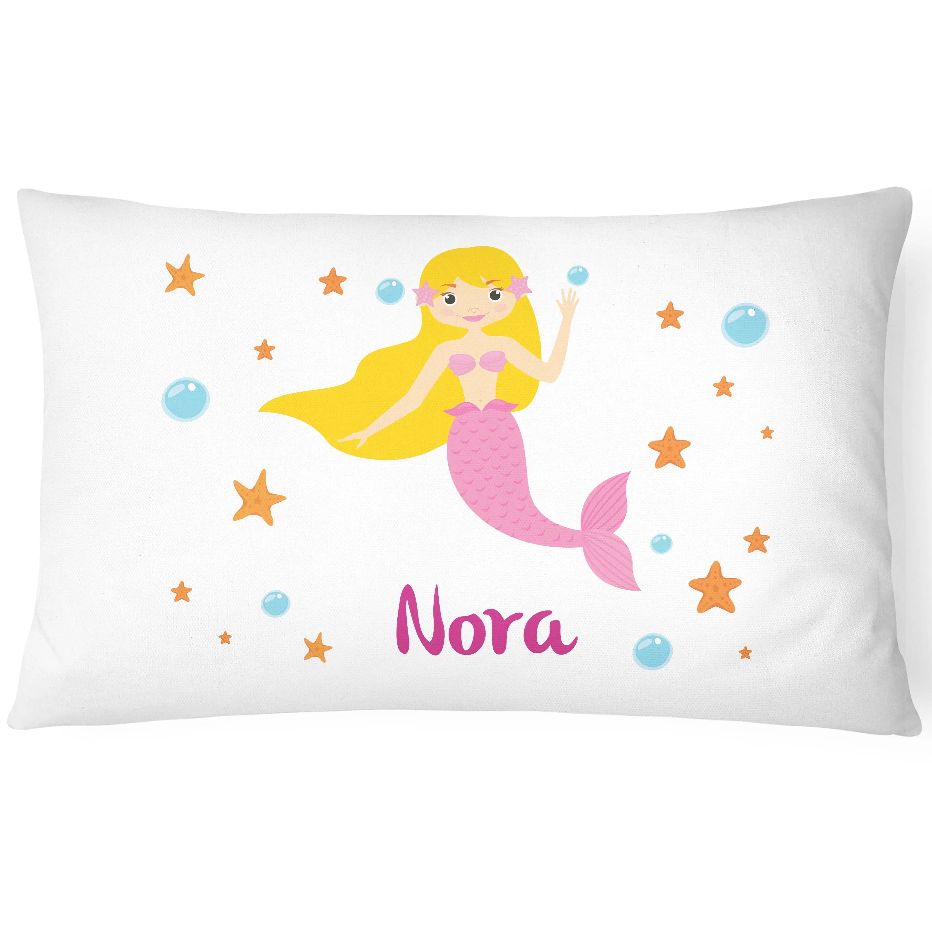 Personalised Mermaid Pillowcase - Pink