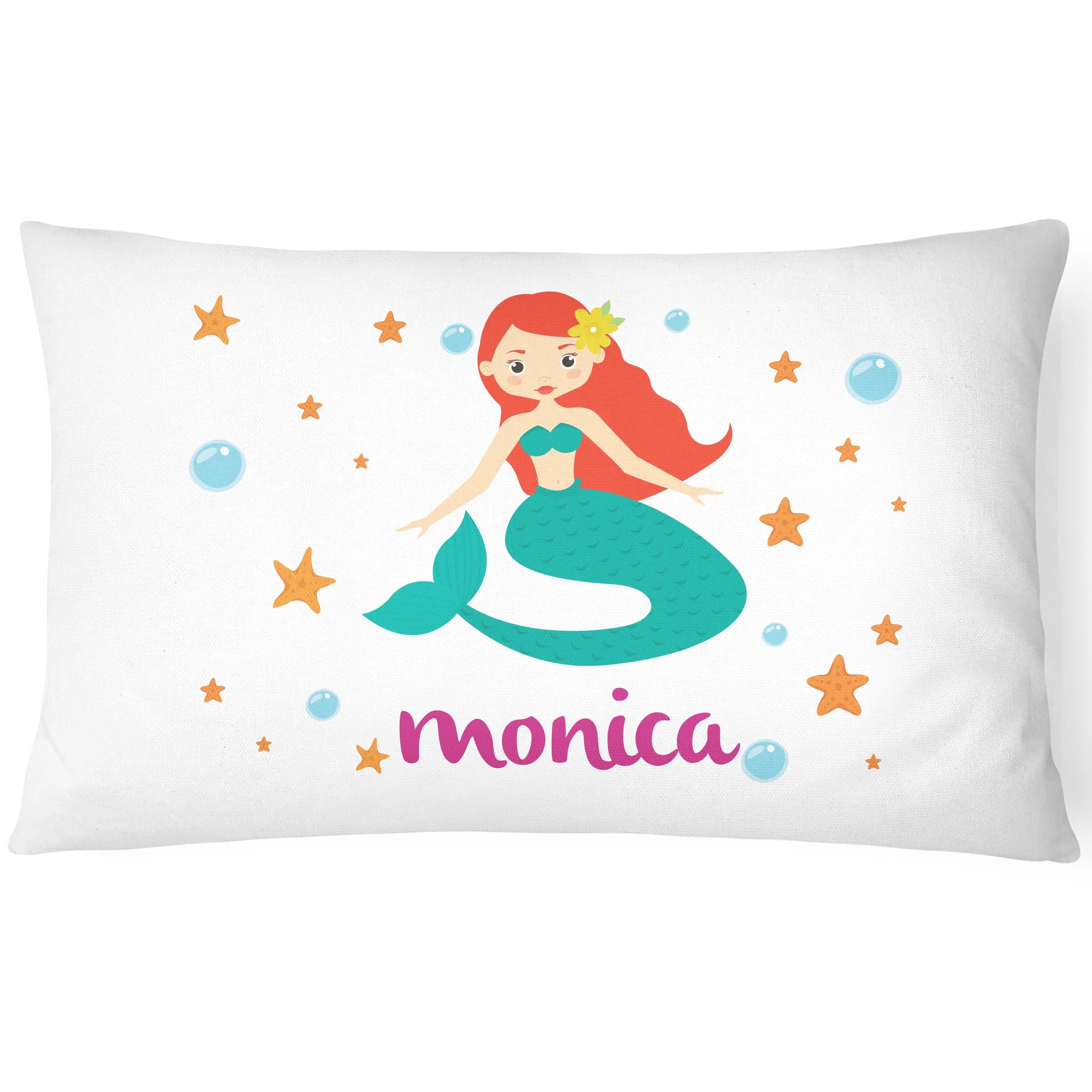 Personalised Mermaid Pillowcase - Blue/Green - CushionPop