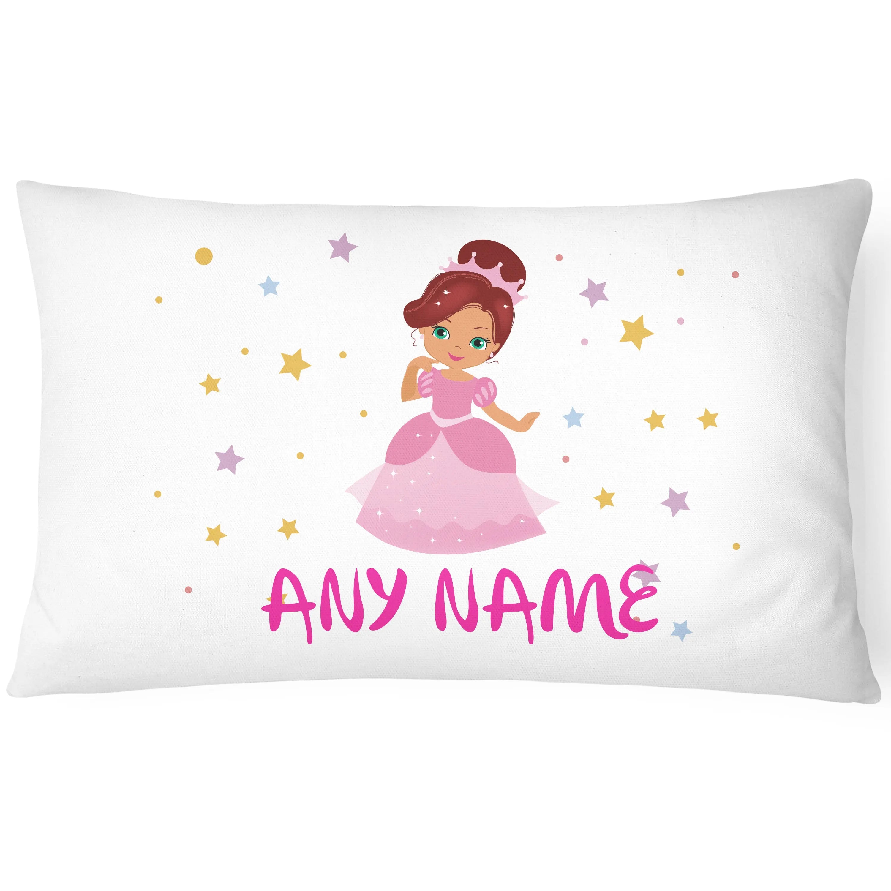 Personalised Princess Pillowcase - Pink & Stars - CushionPop