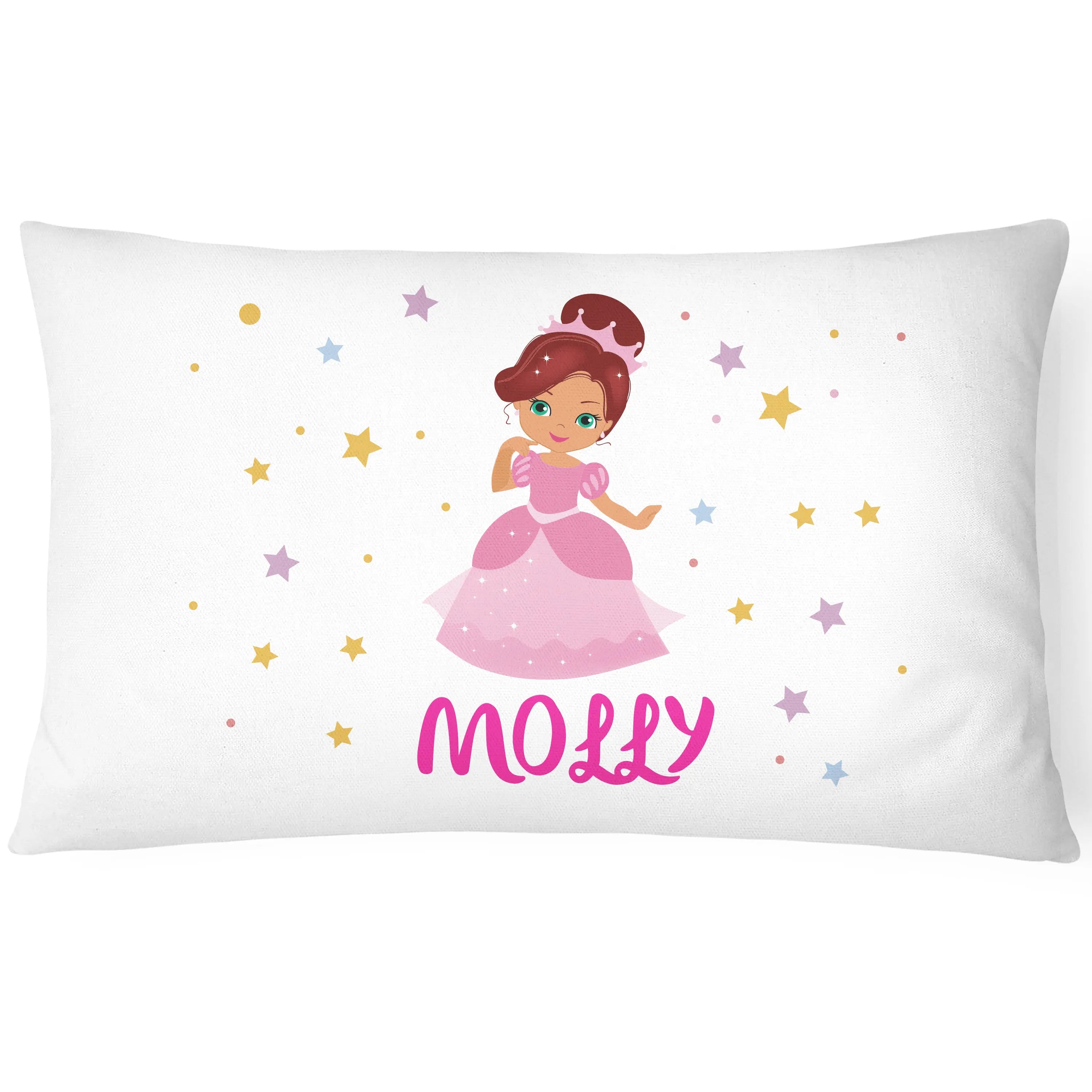 Personalised Princess Pillowcase - Pink & Stars