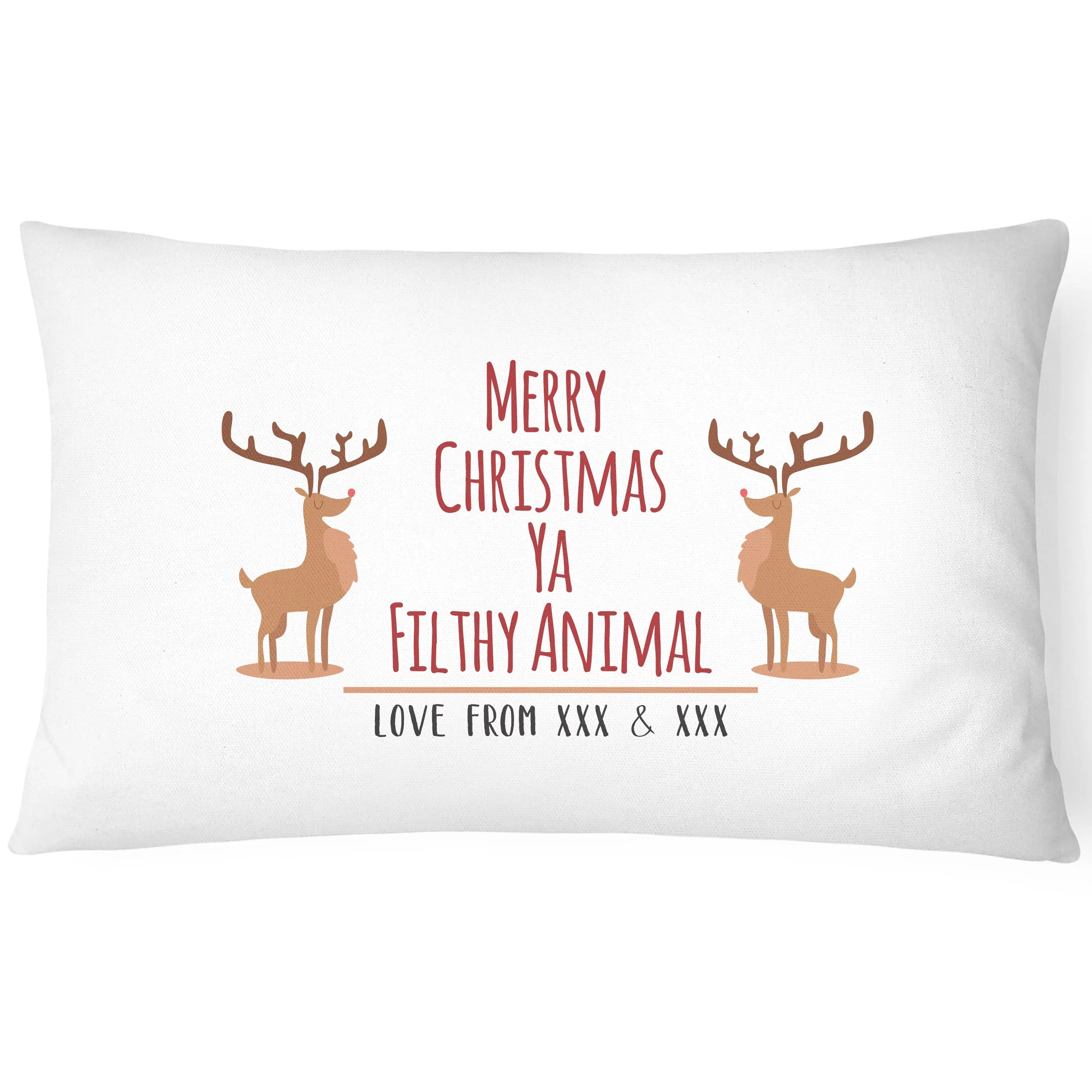 Personalised Christmas Pillowcase - Filthy Animal