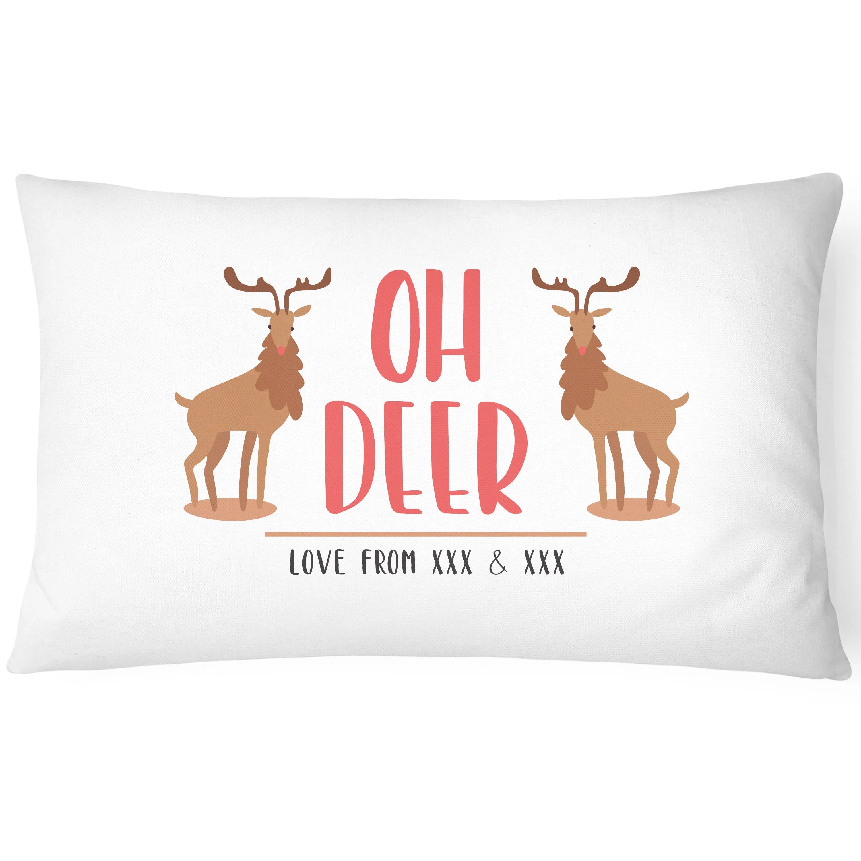 Personalised Christmas Pillowcase - Oh Deer - CushionPop