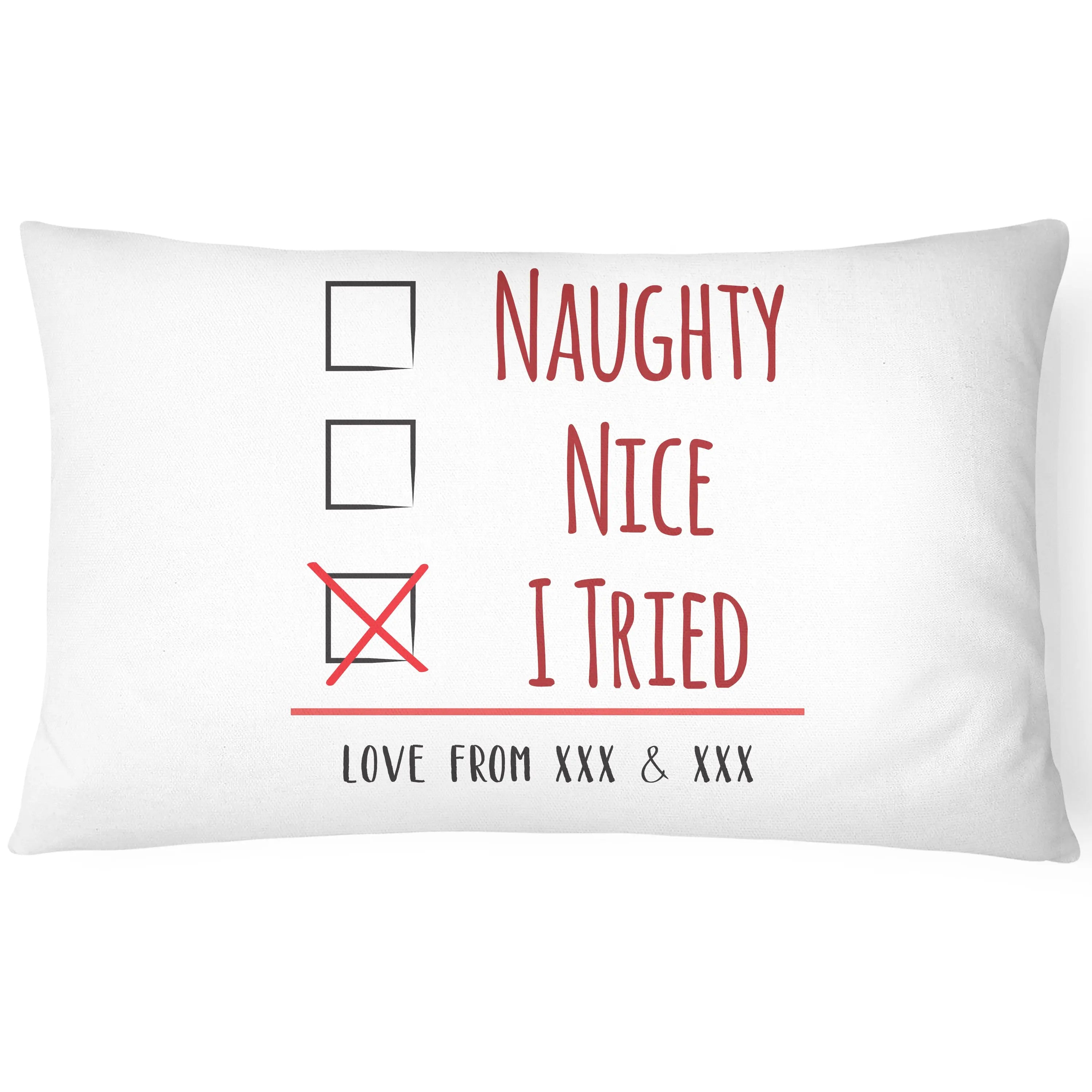 Personalised Christmas Pillowcase - Tried It - CushionPop