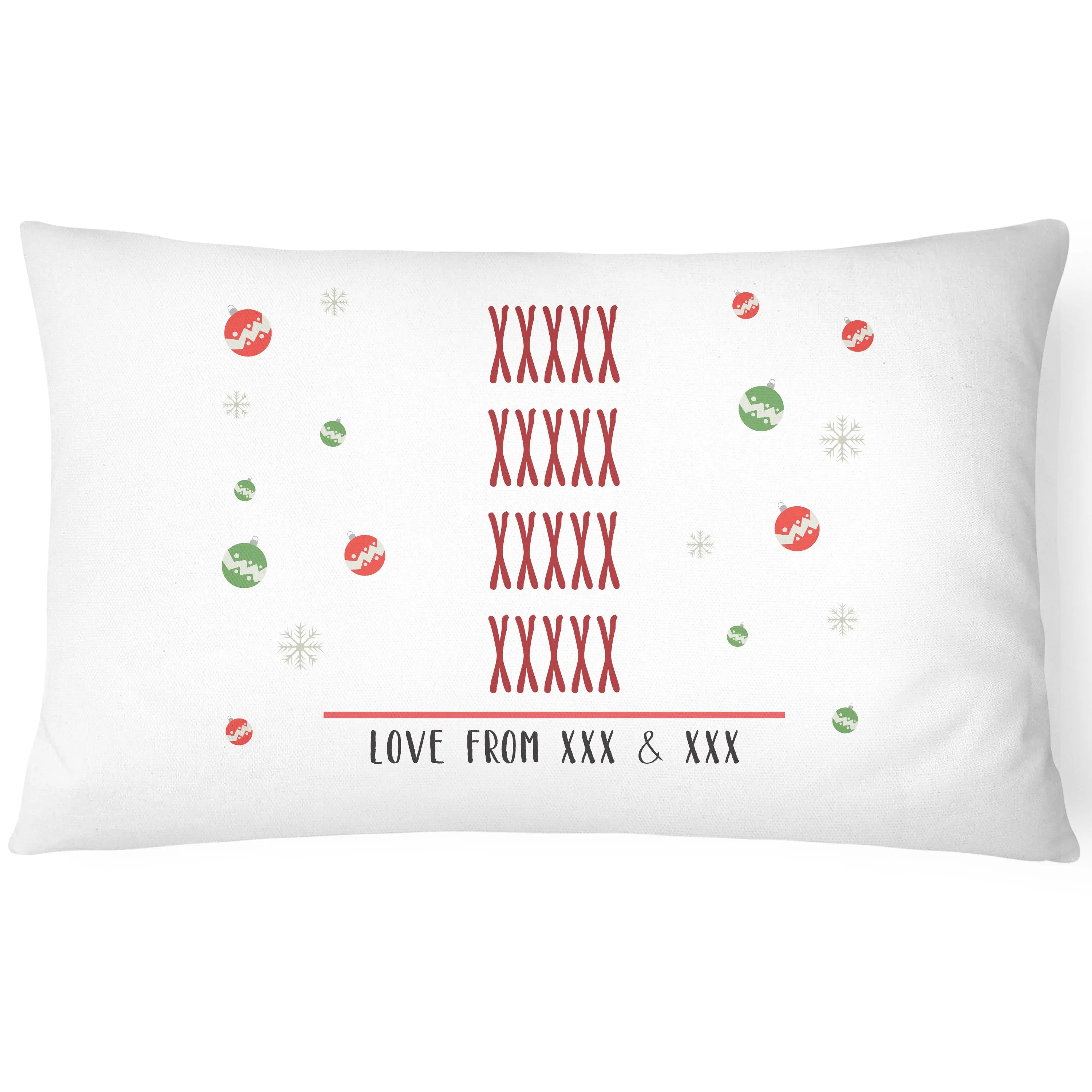 Personalised Christmas Pillowcase - Christmas Message - CushionPop