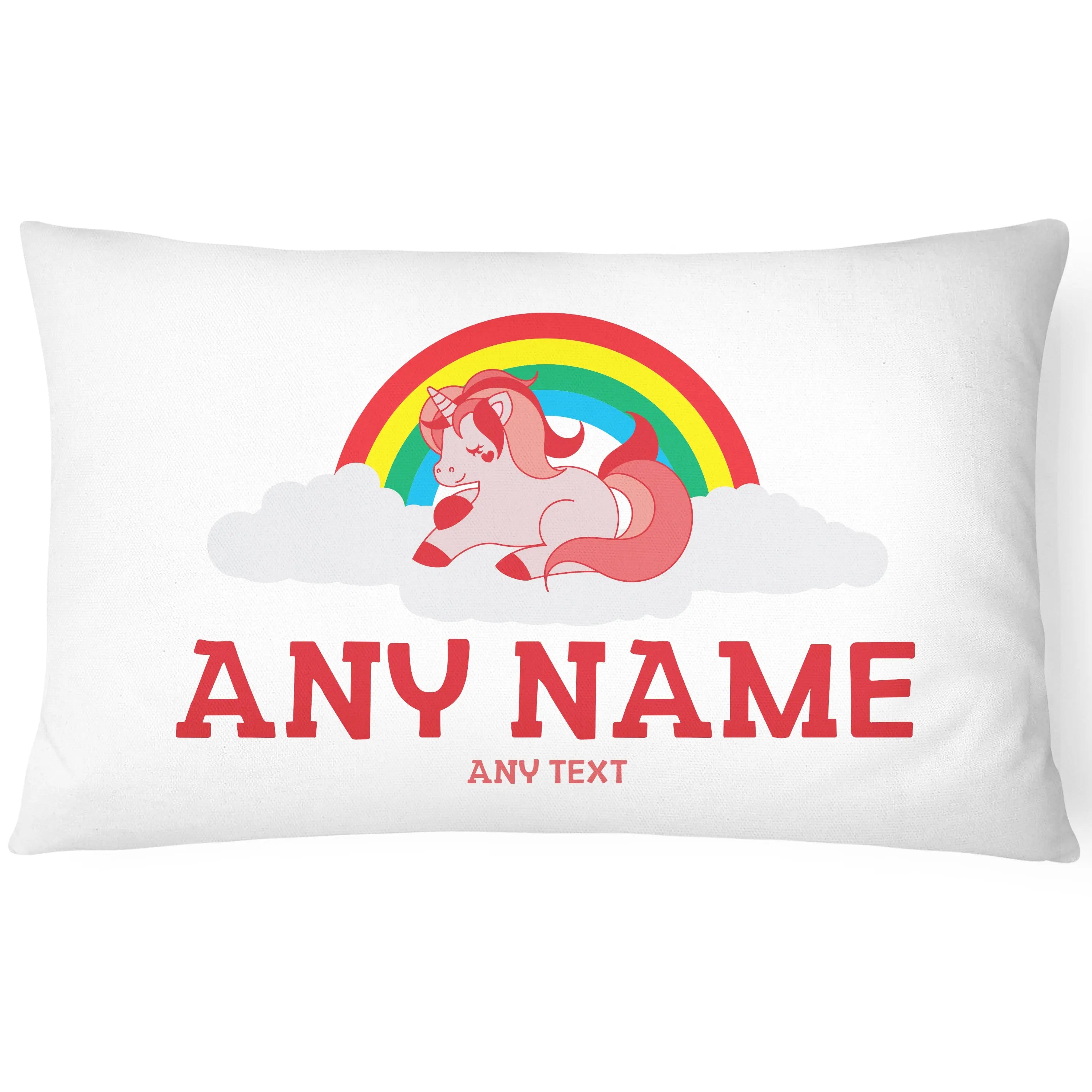 Personalised Childrens Unicorn Pillowcase - Pink - CushionPop
