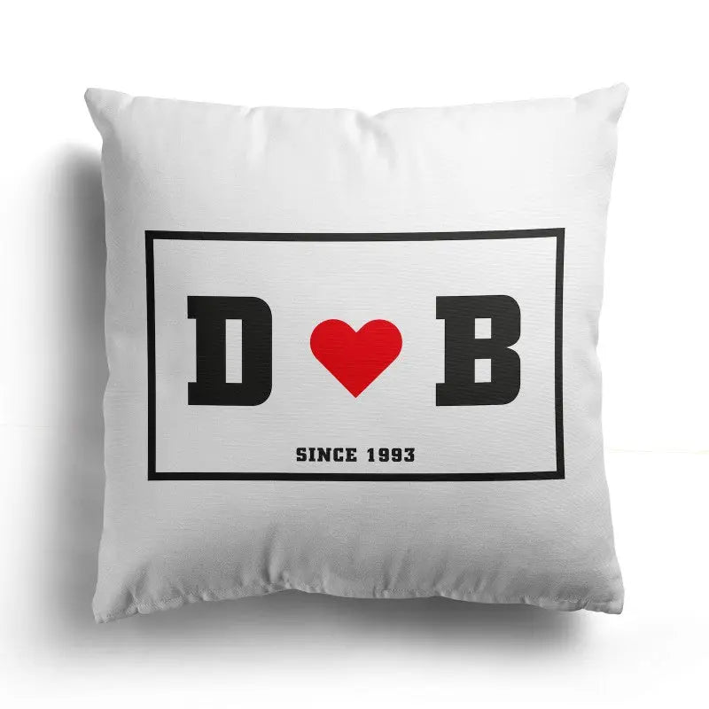 Personalised Anniversary Cushion - Perfect Gift - Premium Quality - 40cm x 40cm - DOB