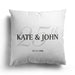 Personalised Anniversary Cushion - Perfect Gift - Premium Quality - 40cm x 40cm - Text - CushionPop