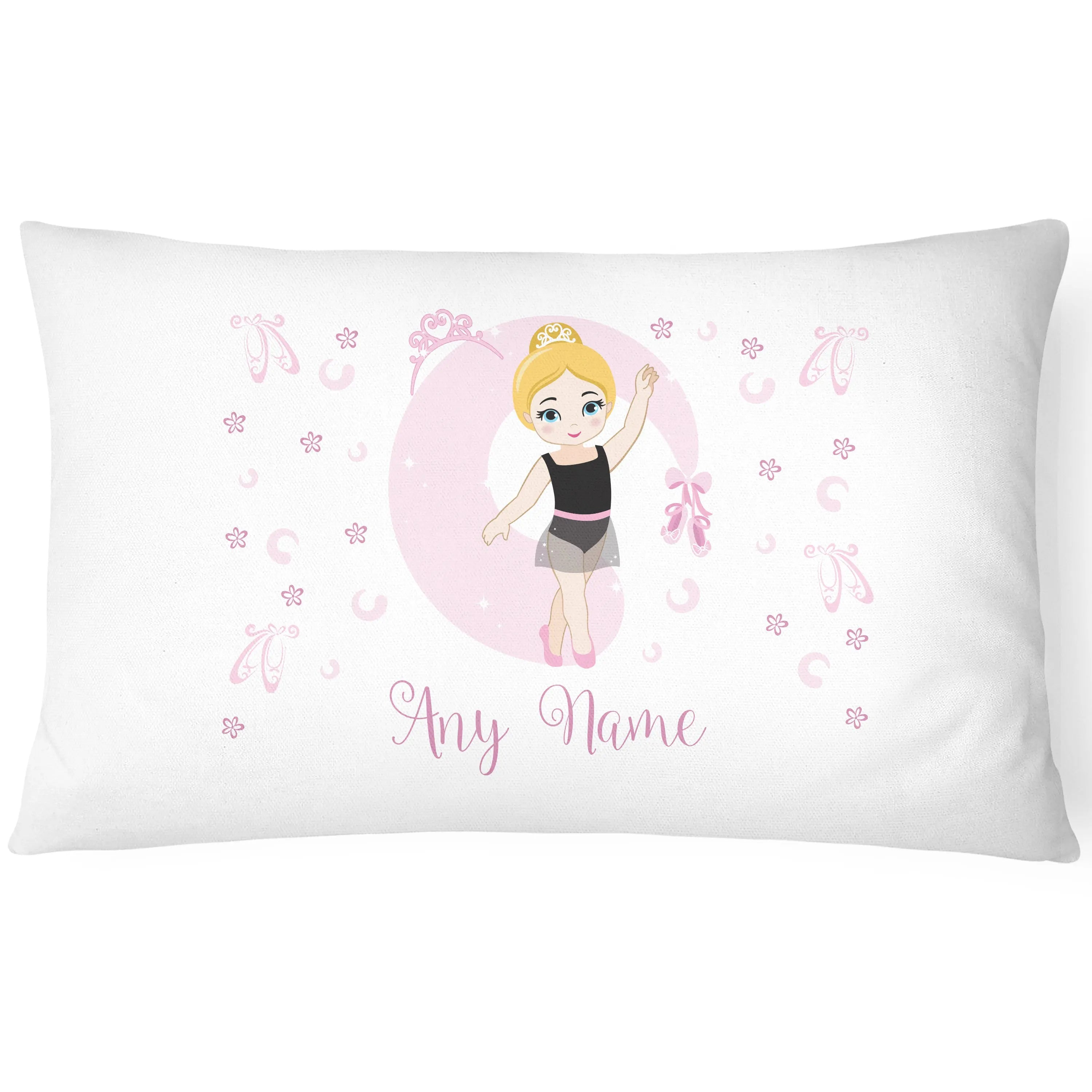 Ballerina Children's Pillowcase - Personalise with Any Name Cute - CushionPop