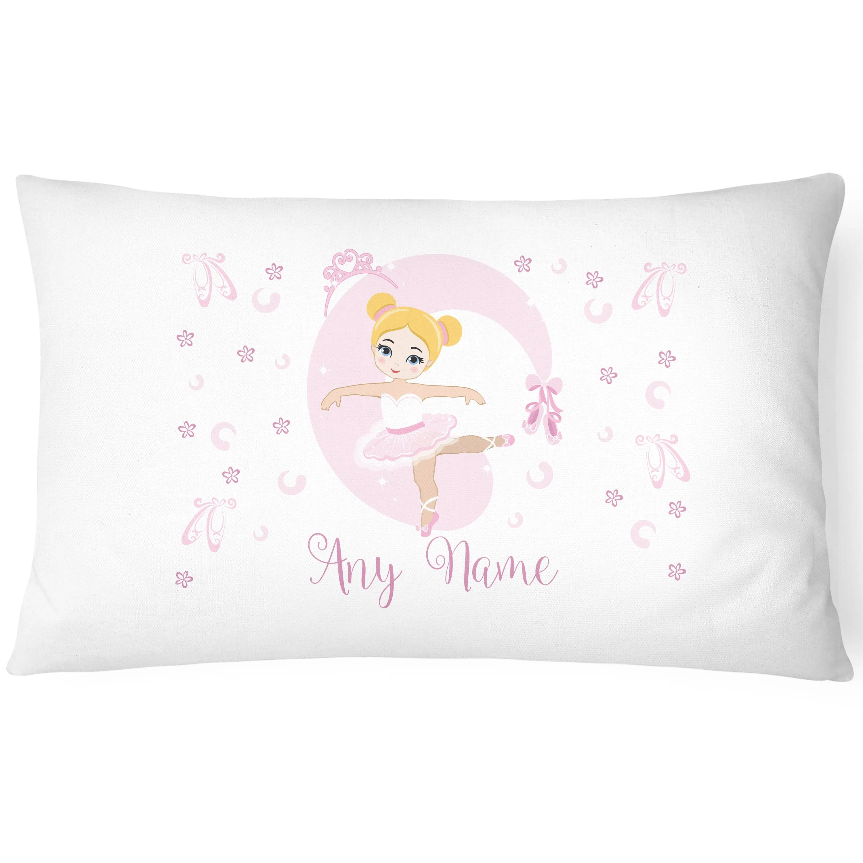 Ballerina Children's Pillowcase - Personalise with Any Name - Sweet - CushionPop