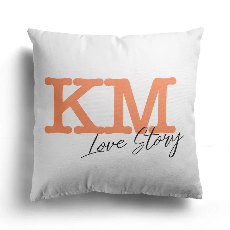 Personalised Initials Cushion Cover - Perfect Gift - Home Décor - 40 x 40 cm - Yellow