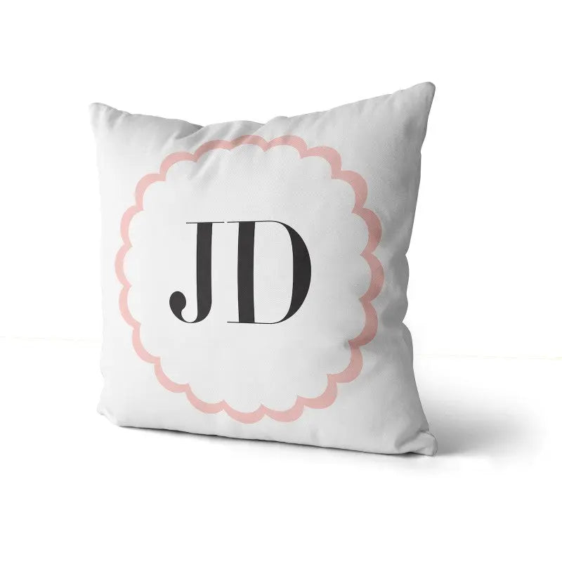 Personalised Initials Cushion Cover - Perfect Gift - Home Décor - 40 x 40 cm - Orange + Black