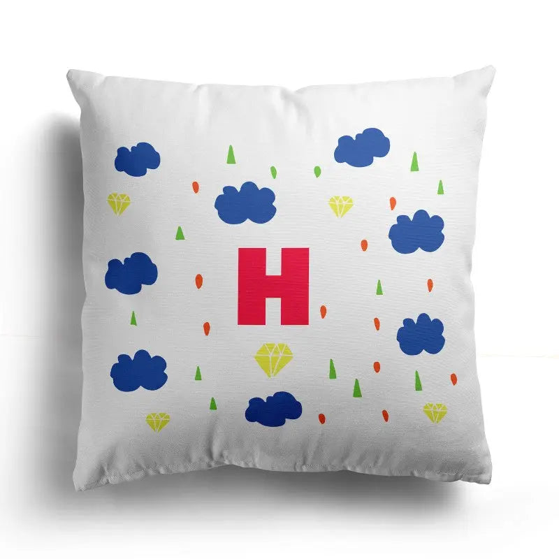 Personalised Childrens Cushion  - Perfect Gift for Son / Daughter - Premium quality - Clouds - CushionPop