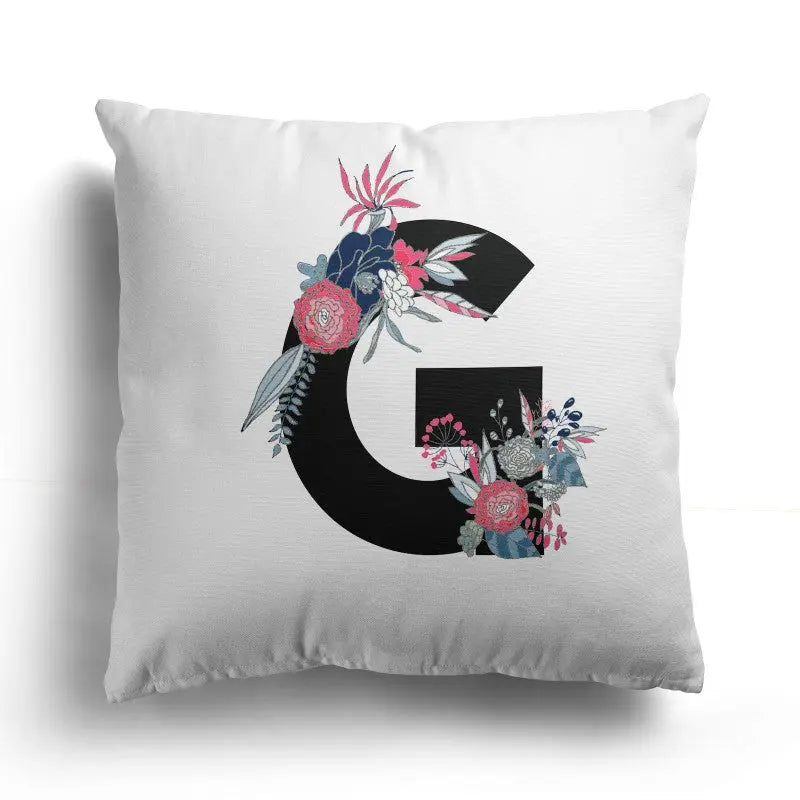Personalised Initials Cushion Cover - Perfect Gift - Home Décor - 40 x 40 cm