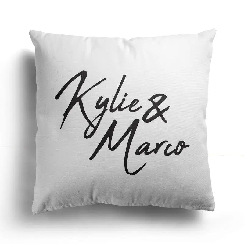 Personalised Initials Cushion Cover - Perfect Gift - Home Décor - 40 x 40 cm - Cursive