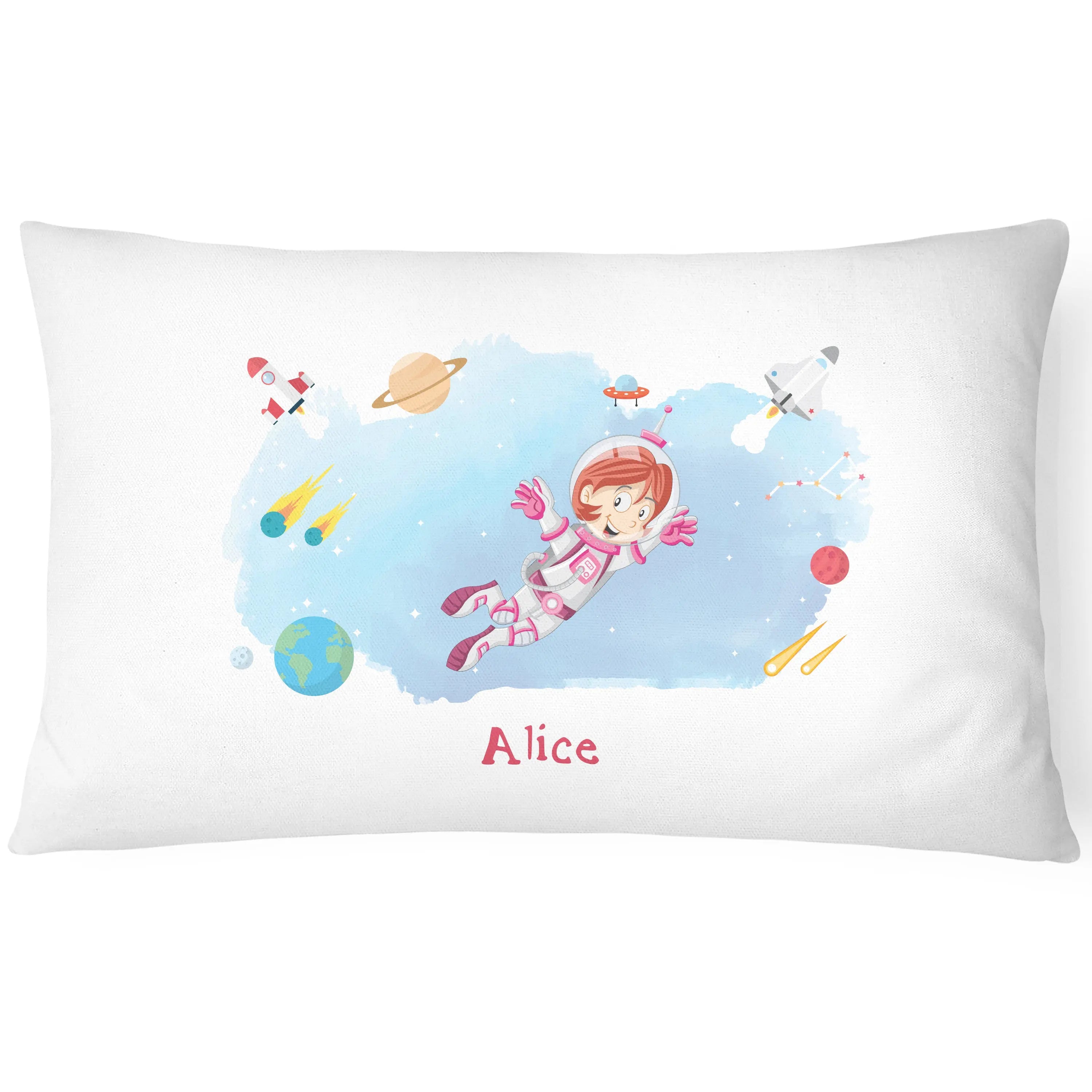 Space Pillowcase for Kids - Personalise With Any Name - Space Flight - CushionPop