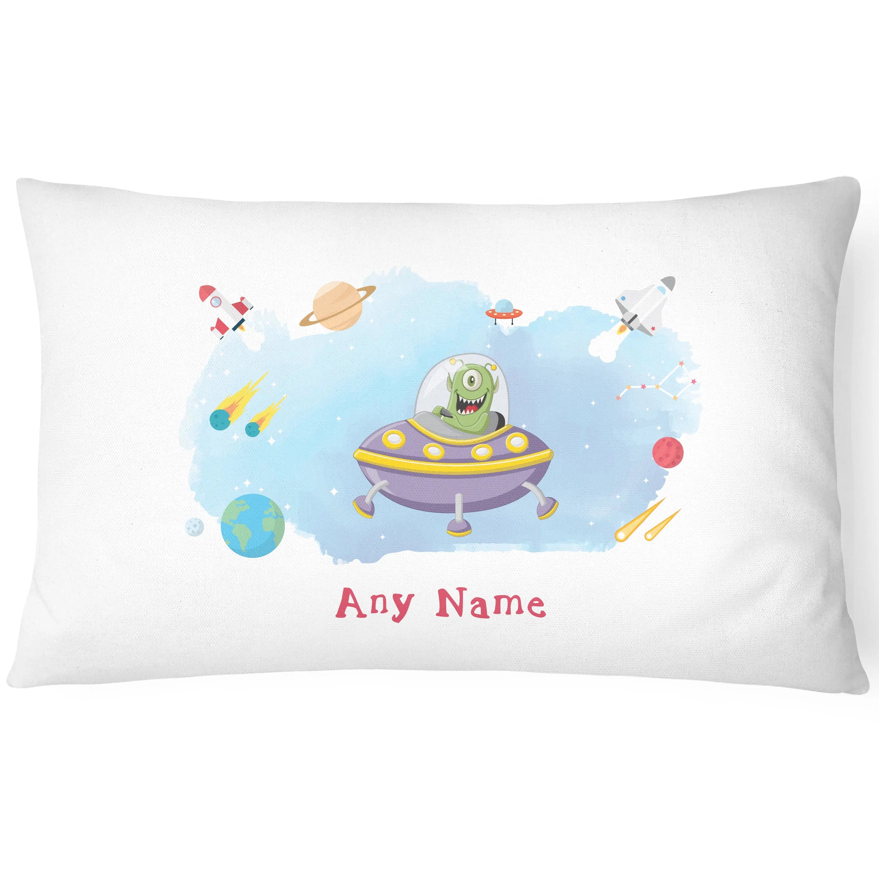 Space Pillowcase for Kids - Personalise With Any Name - Outer World - CushionPop