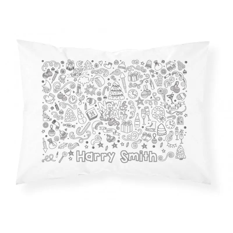 Personalised Colour In Pillowcase  Christmas Design #C