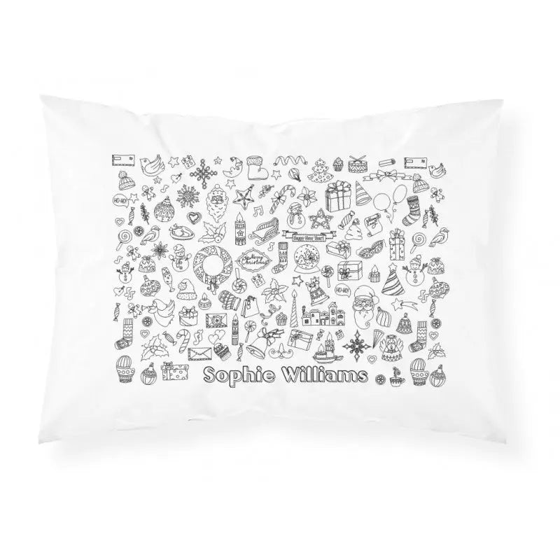 Personalised Colour In Pillowcase Christmas Design #A