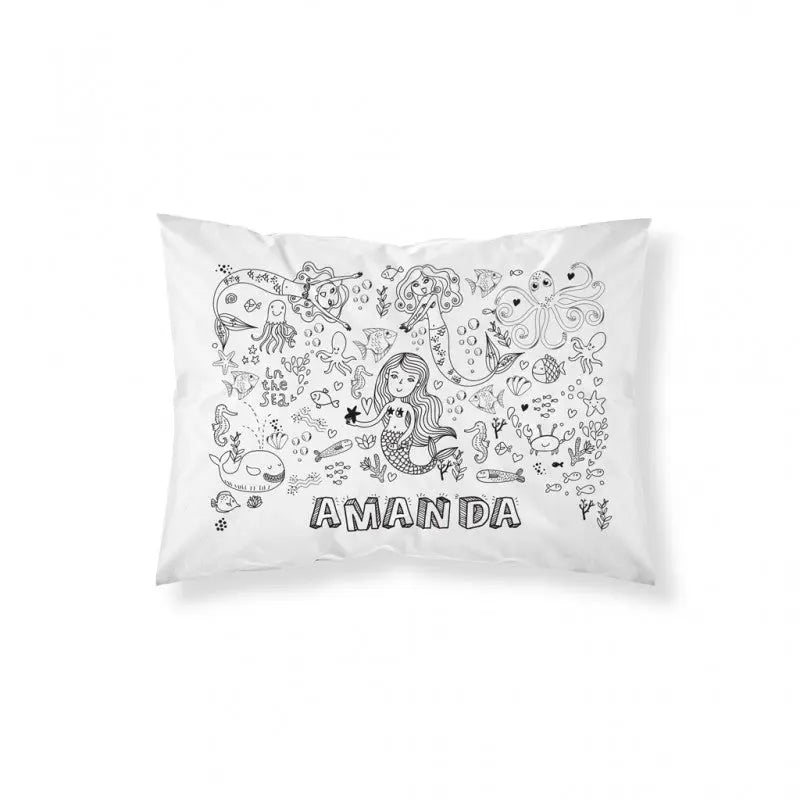 Personalised Colour In Pillowcase  Mermaid Design #D - CushionPop