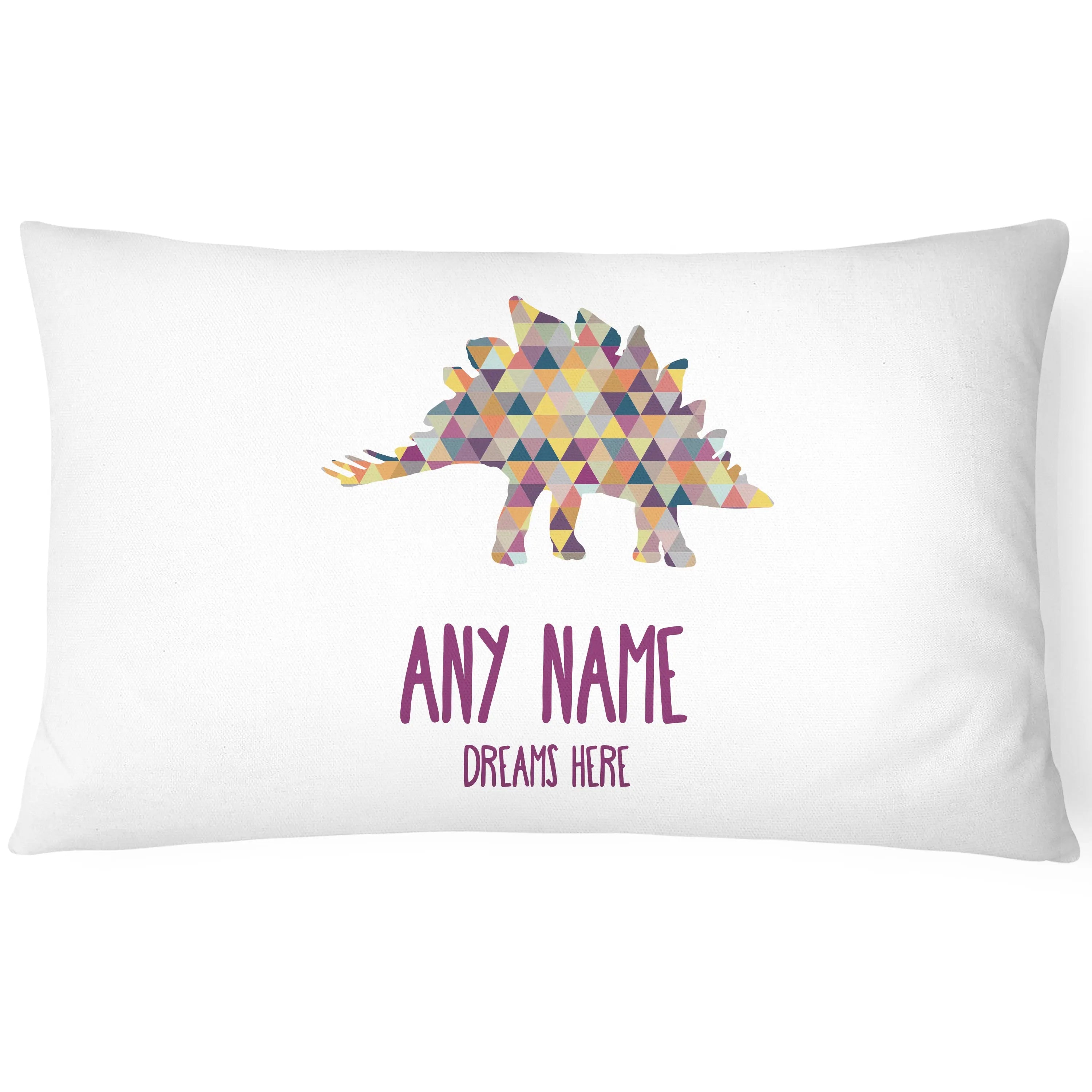 Dinosaur Children's Pillowcase - Personalise with Any Name - Spike - CushionPop