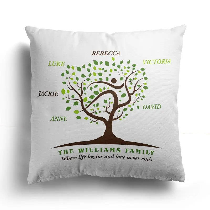 Personalised Custom Family Tree  Design Cushion - CushionPop