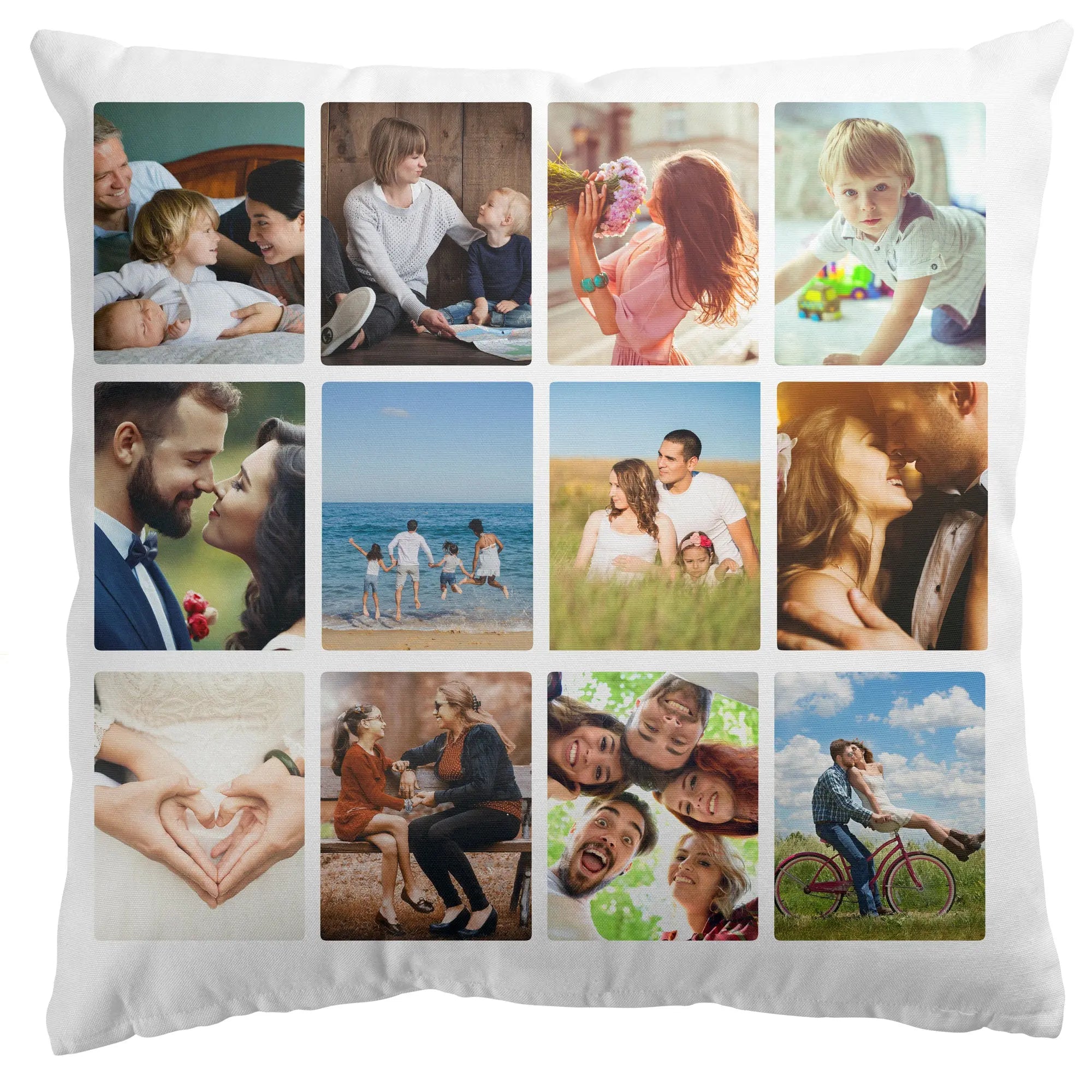 Personalised Photo Cushion  - Perfect Gift for couple / Loved One - Premium quality - 40 cm x 40 cm - 12 images