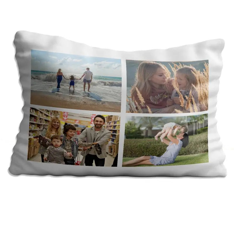 Personalised Photo Pillowcase Cover  - Custom Gift  - Up to 4 pics