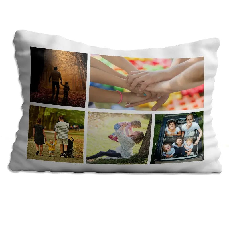 Personalised Photo Pillowcase Cover Custom Gift up to 5 pics - CushionPop