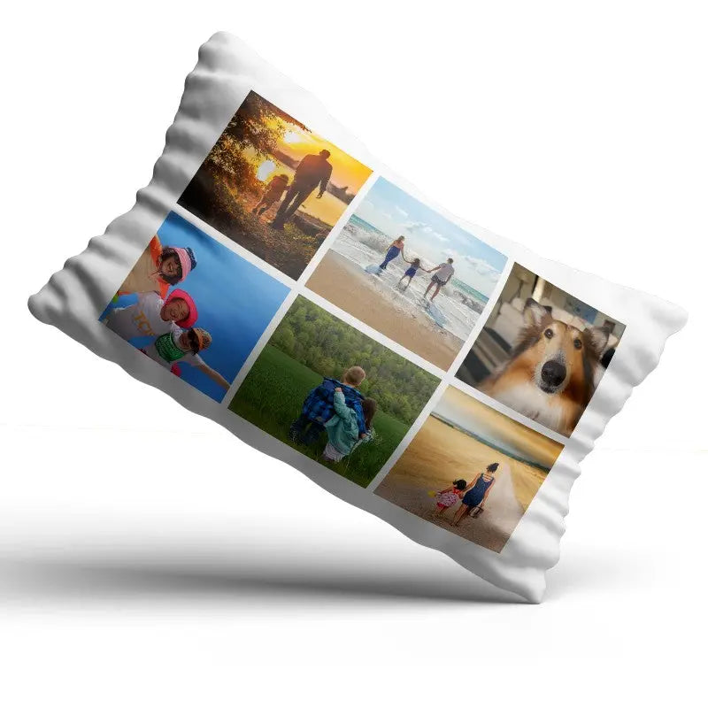 Personalised Photo Pillowcase Cover Custom Gift up to 6 pics
