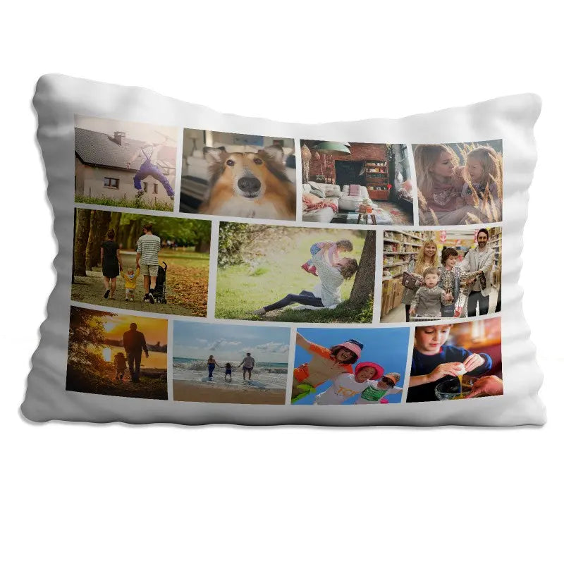 Photo Pillowcase  Pillow Case Cover Custom Gift up to 11 Images - CushionPop