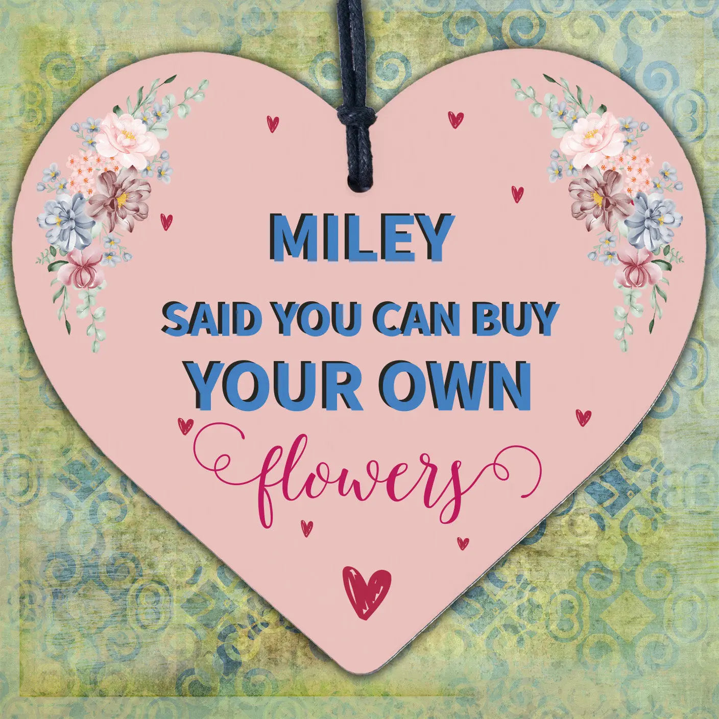 Funny Valentines Day Gift For Girlfriend Wife Wooden Heart Sign