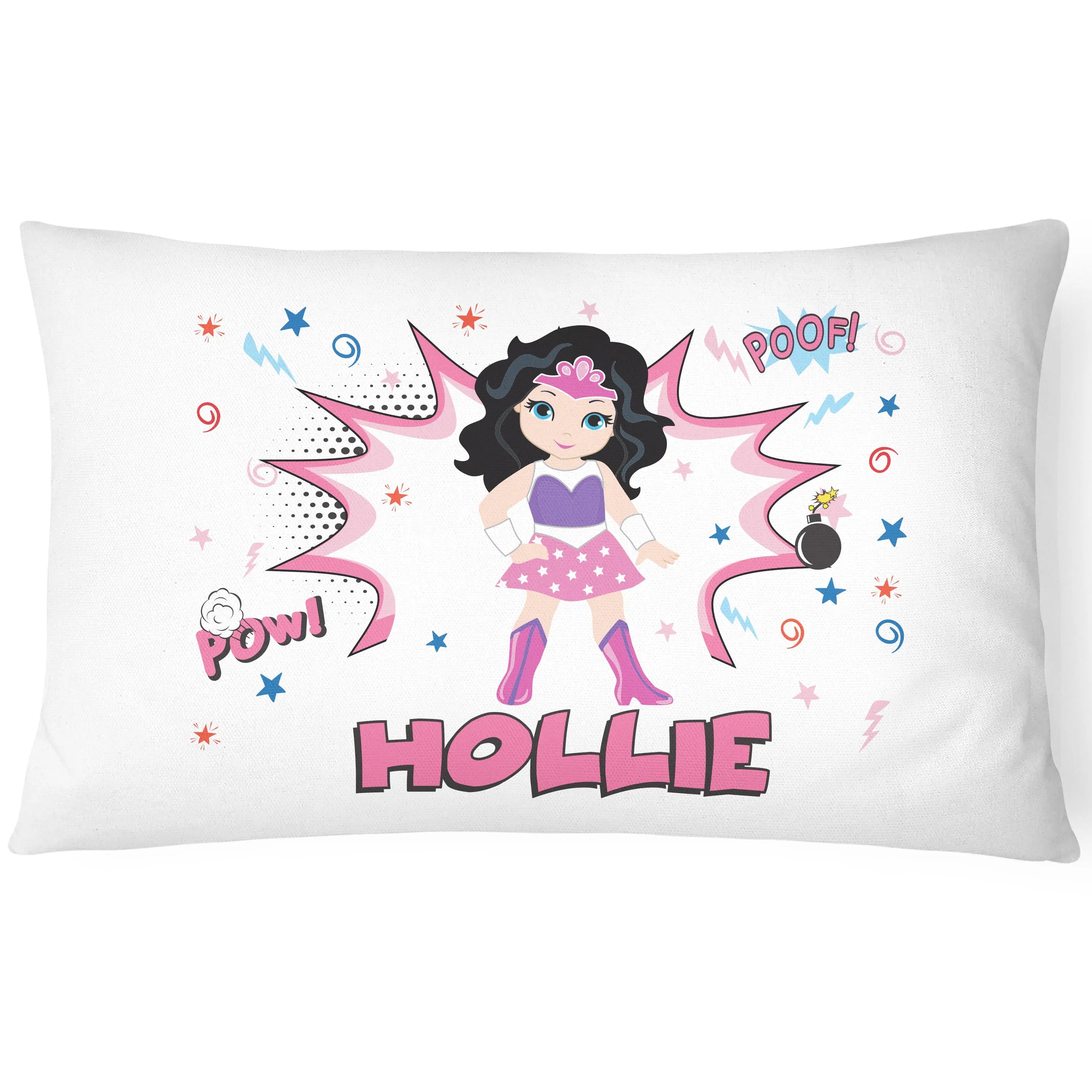 Personalised SuperHero Pillowcase - Pink Power