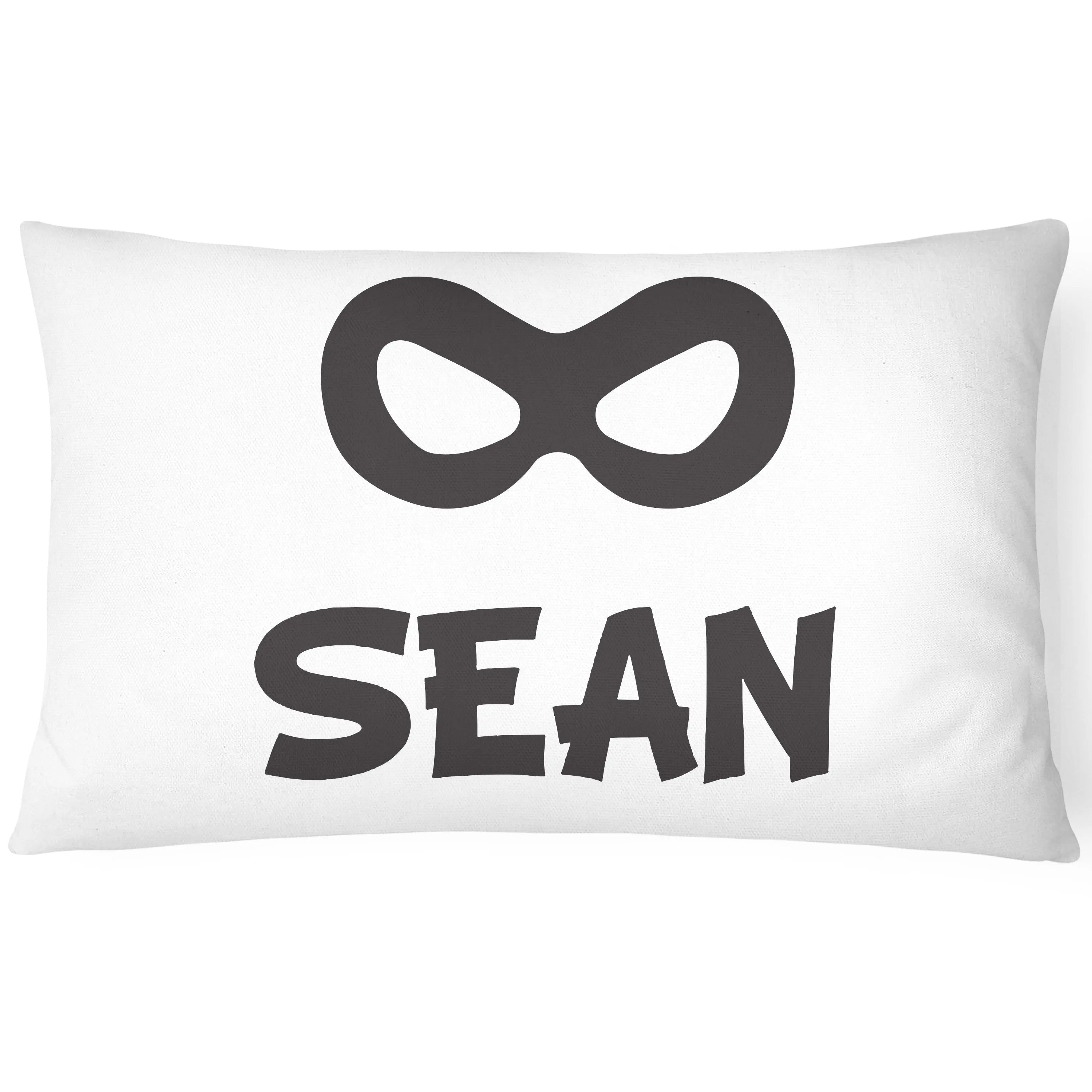 Super Hero Mask Children's Pillowcase - Personalise with Any Name Black