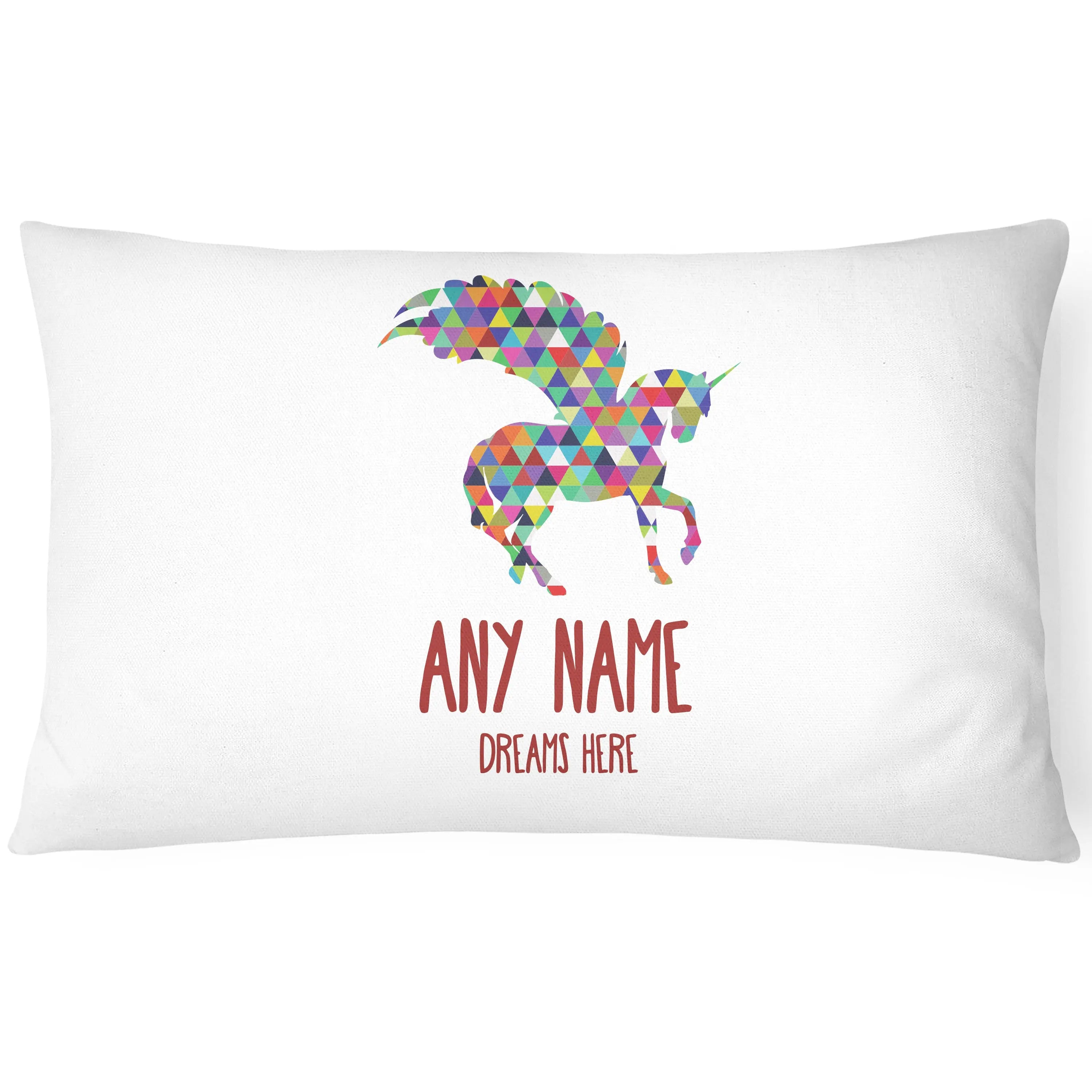 Unicorn Pillowcase Personalise - Perfect Gift - Geoms - CushionPop