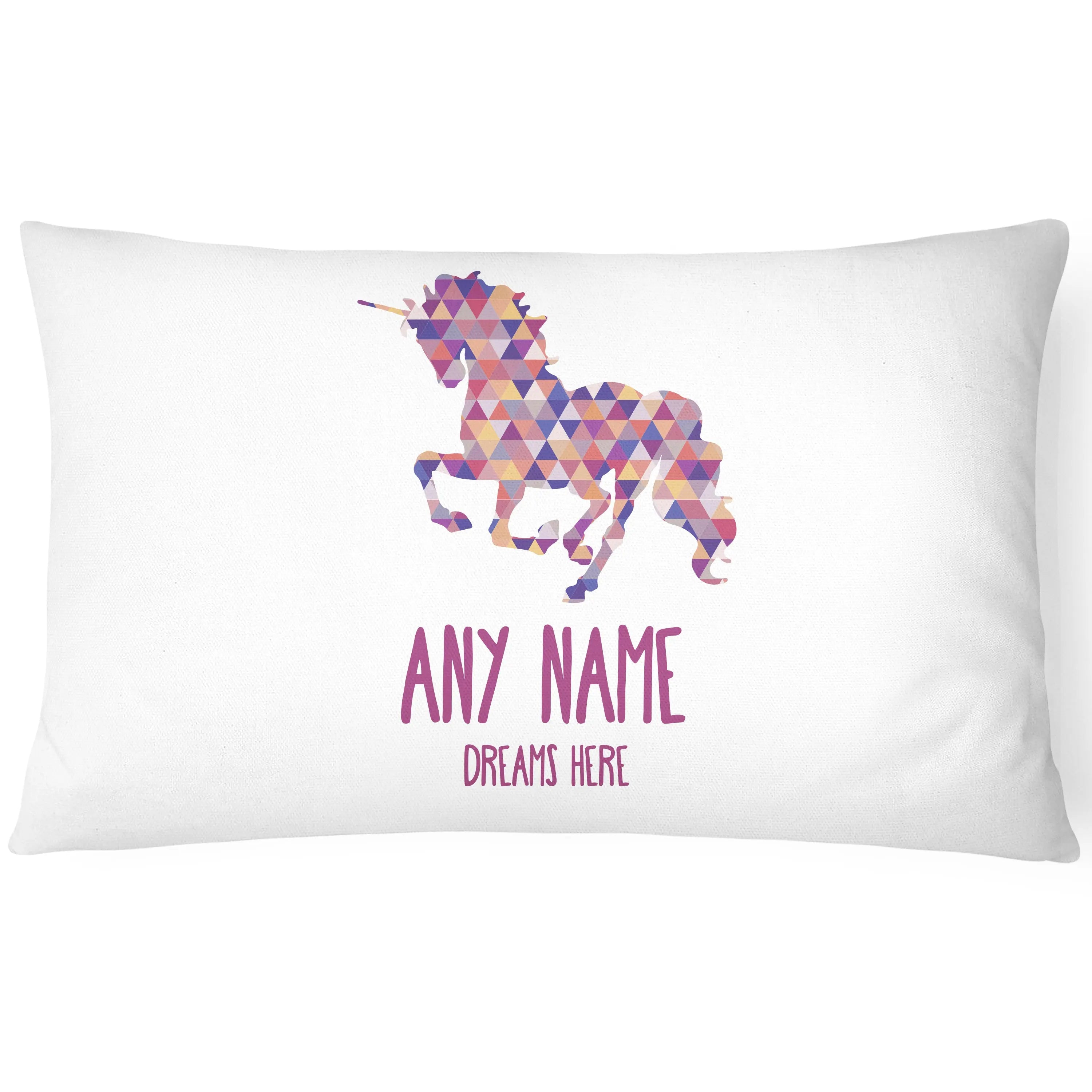 Unicorn Pillowcase Personalise - Perfect Gift - Multi - CushionPop