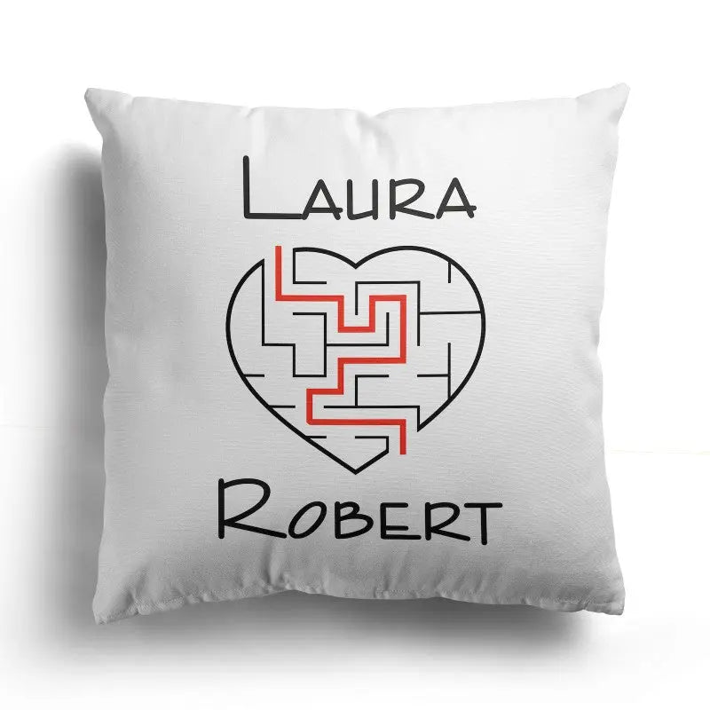 Personalised Custom Text  Design Cushion - Love Maze - CushionPop