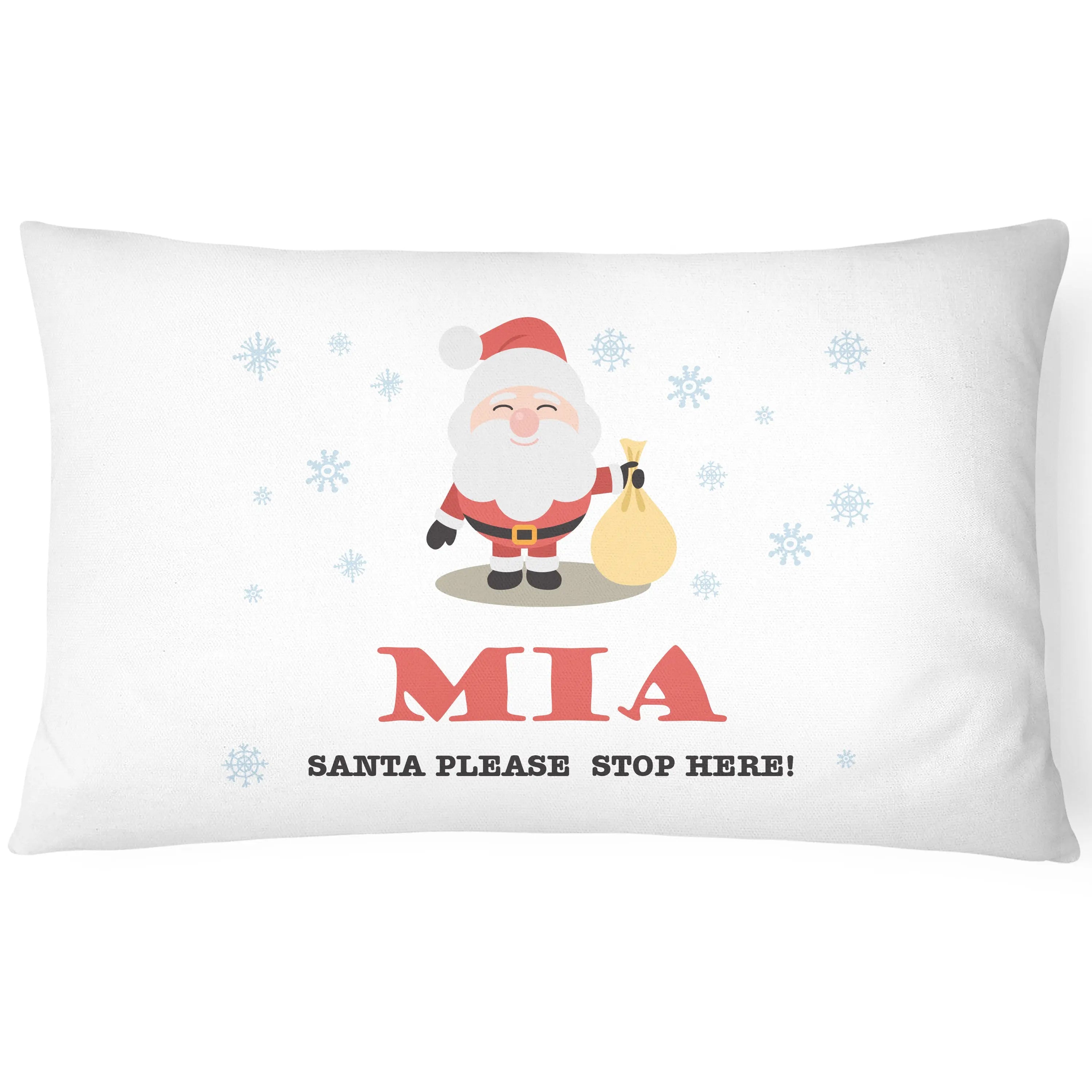Christmas Pillowcase for Kids - Personalise With Any Name - Perfect Children's Gift - CushionPop