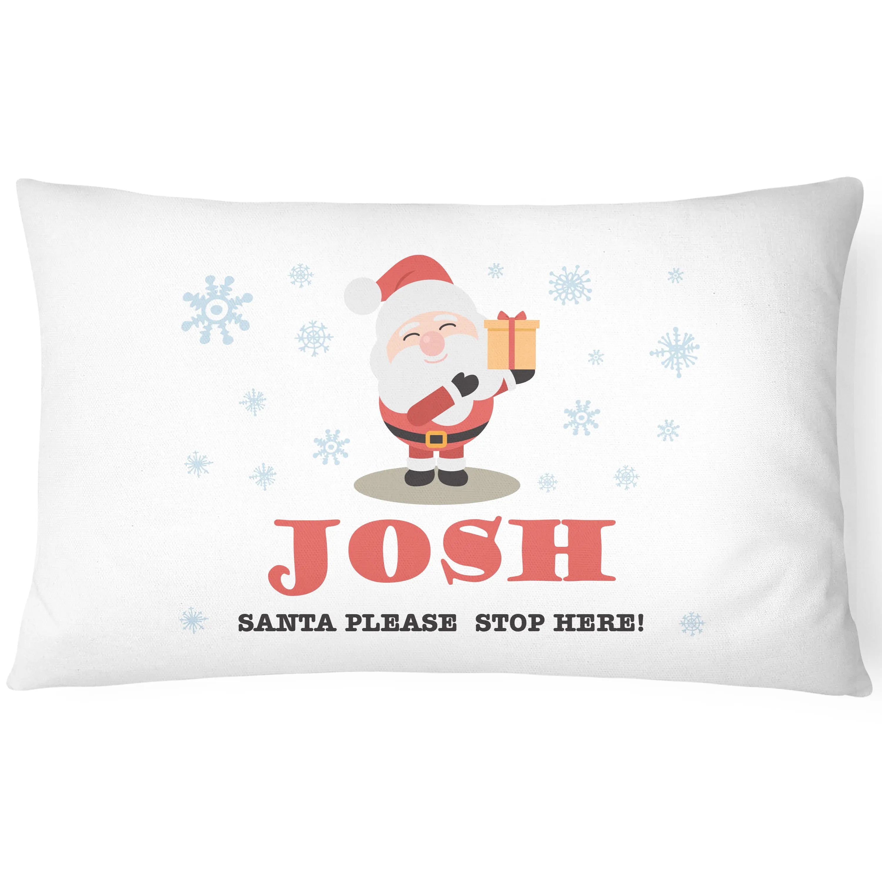 Christmas Pillowcase for Kids - Personalise With Any Name - Perfect Children's Gift - Santa - CushionPop