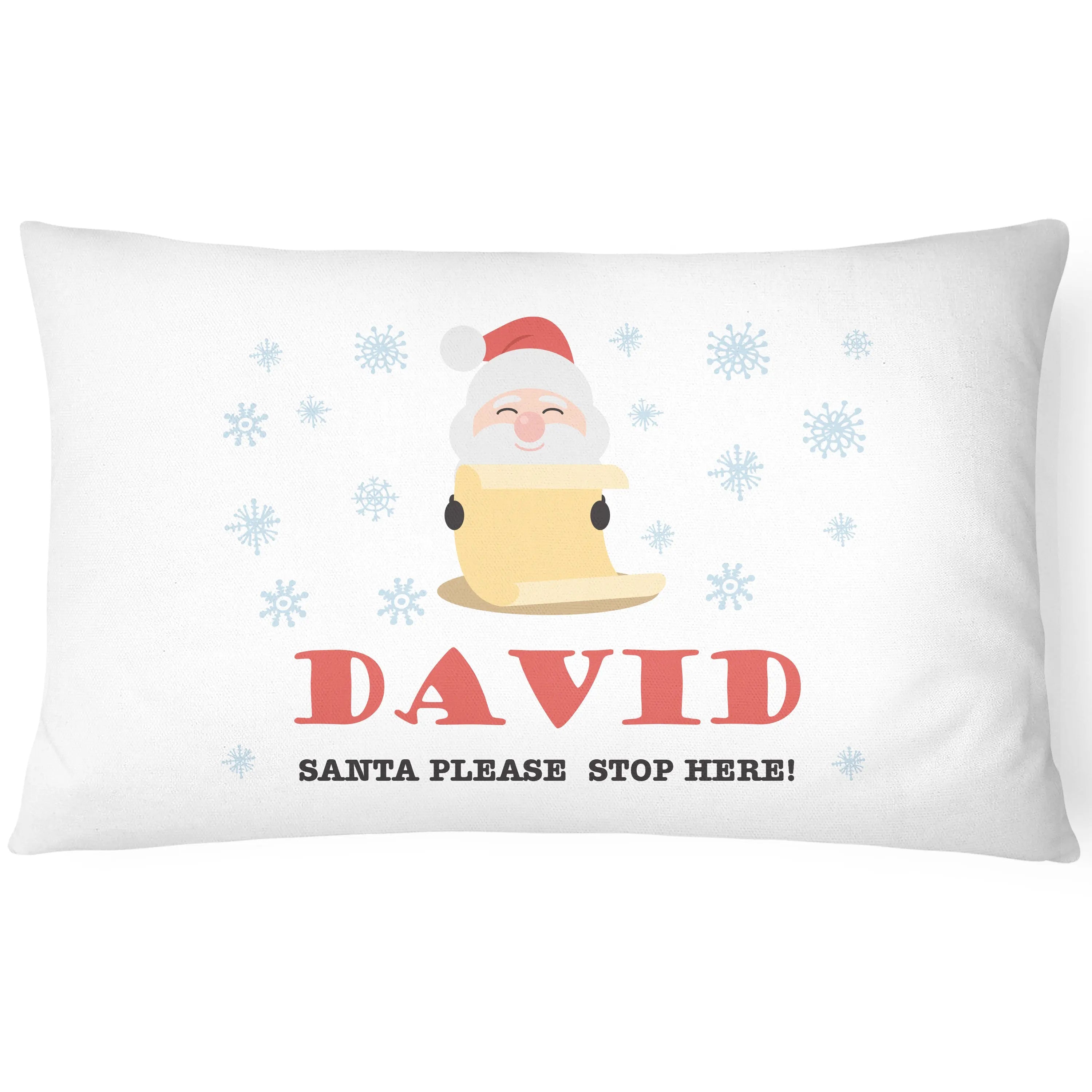 Christmas Pillowcase for Kids - Personalise With Any Name - Santa - CushionPop