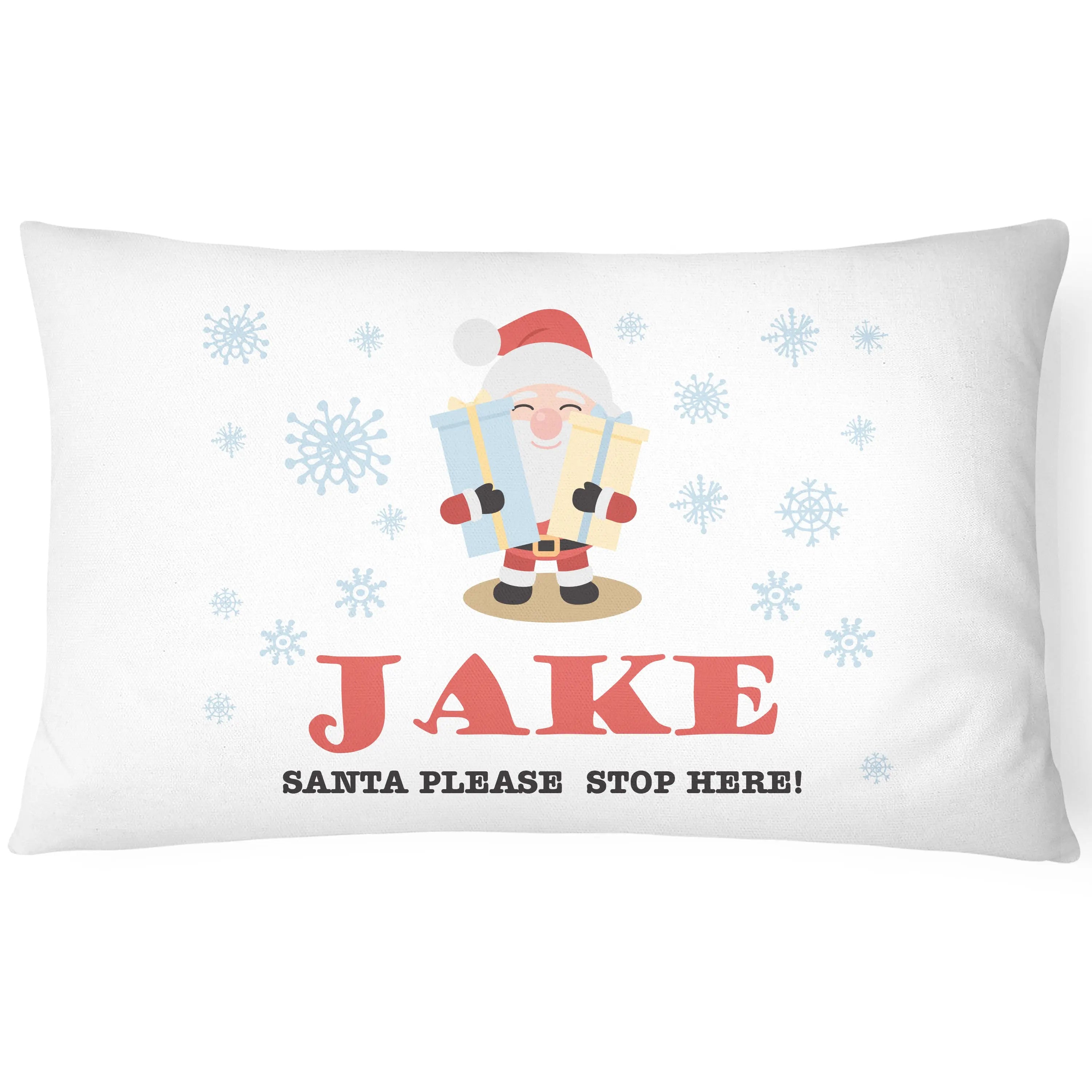 Christmas Pillowcase for Kids - Personalise With Any Name - Perfect Children's Gift - Santa - CushionPop