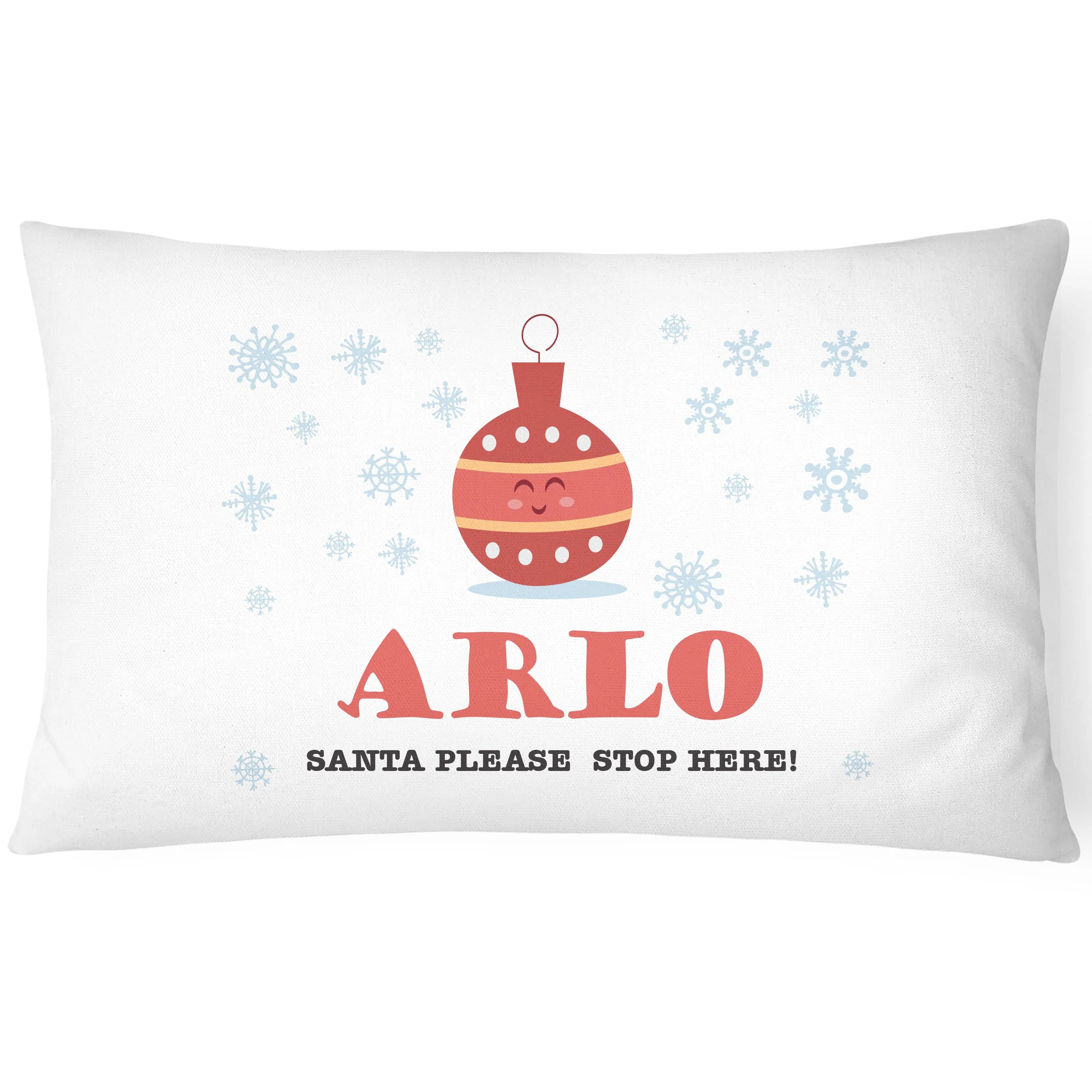 Christmas Pillowcase for Kids - Personalise With Any Name - Decor