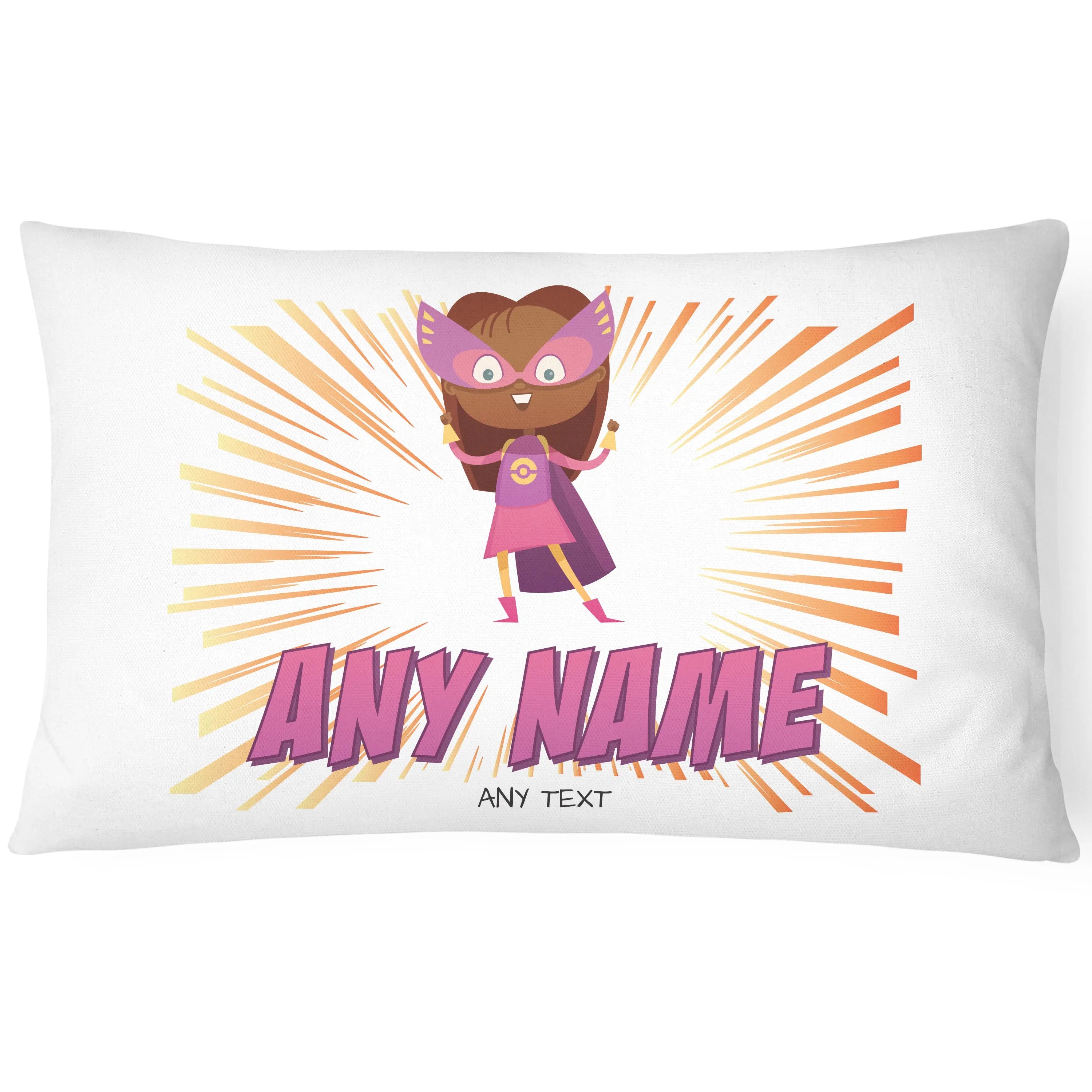 Personalised Children Superhero Pillowcase - Pink - CushionPop