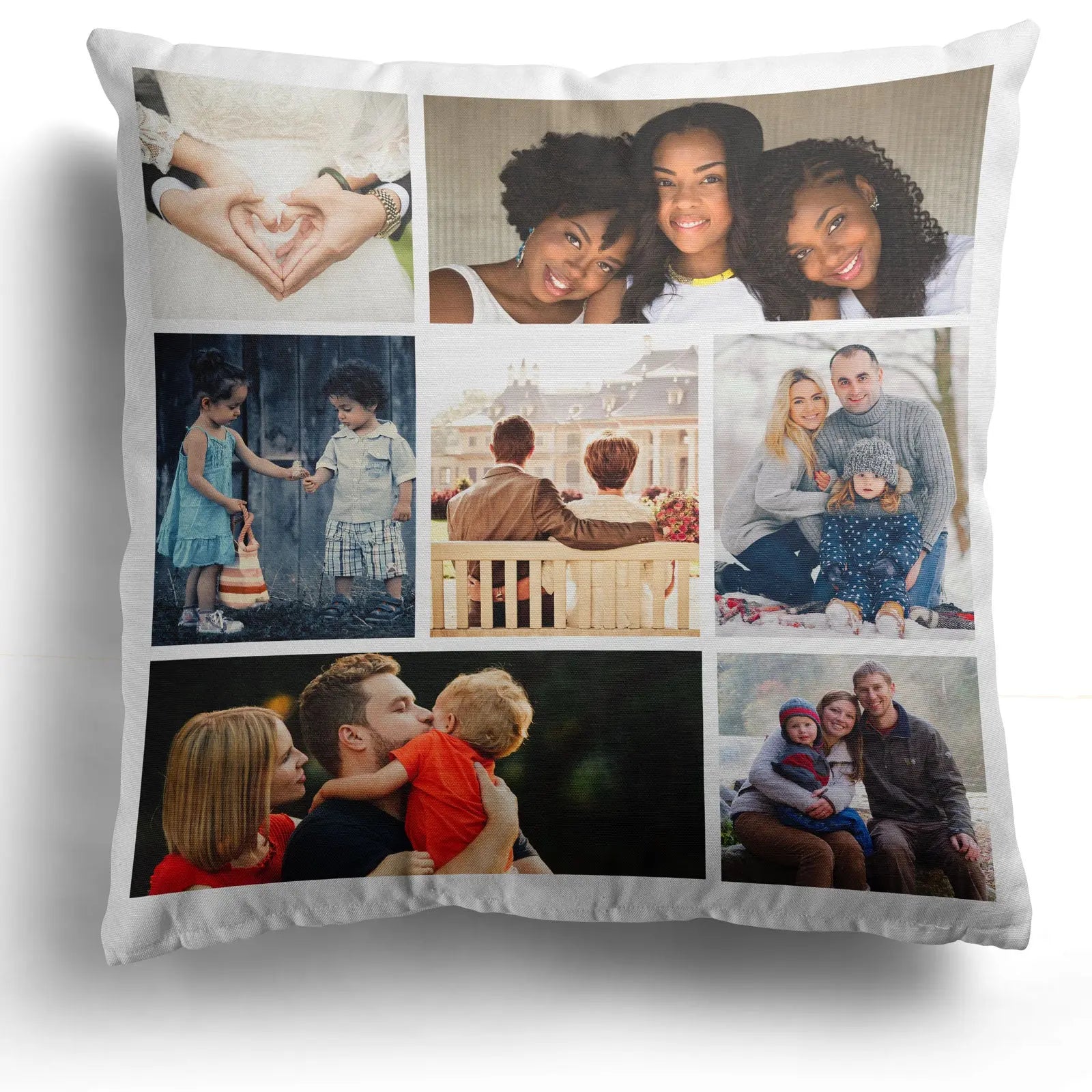 Personalised Collage Style Cushion Cover  40x40cm Photo Cushion - 7 Images - CushionPop