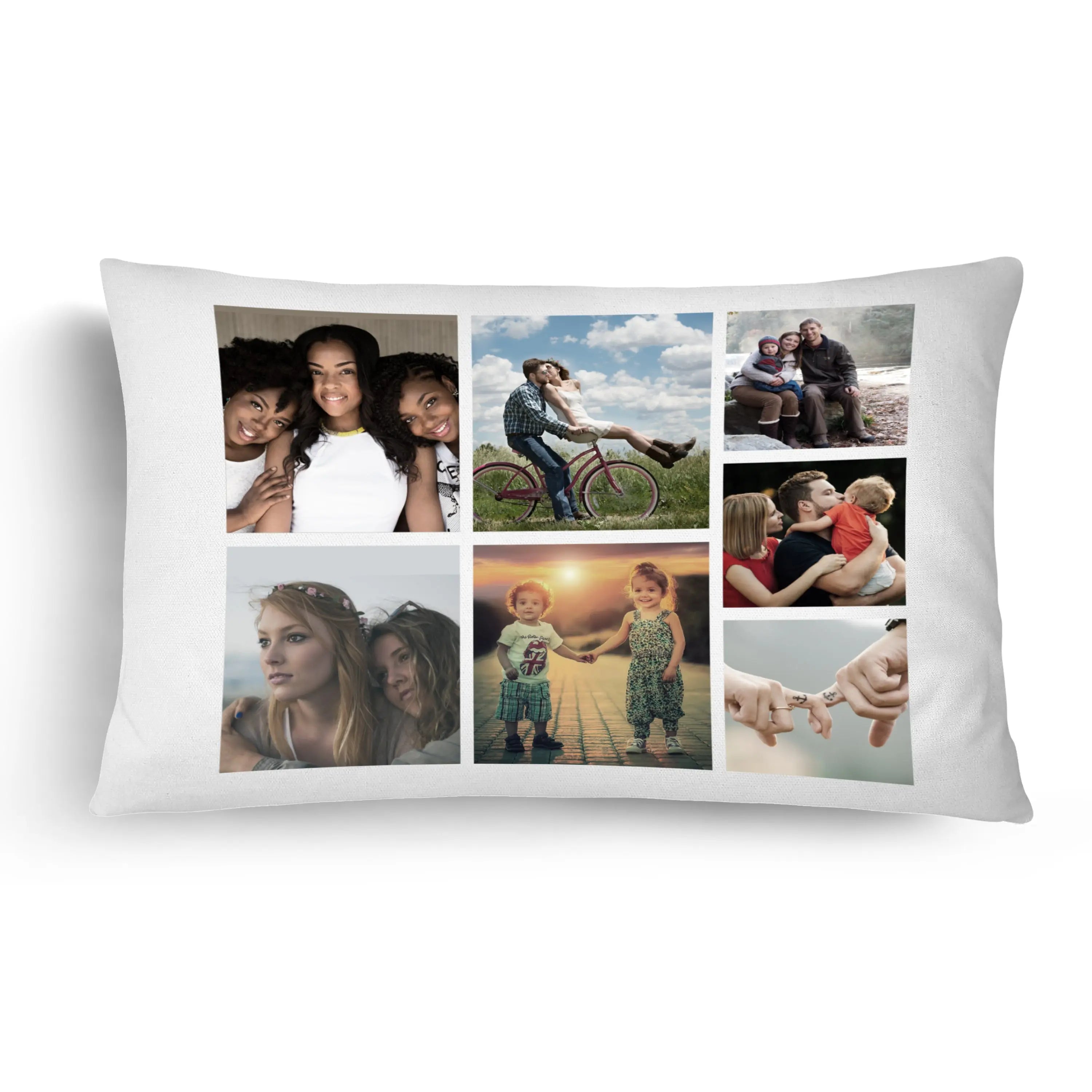 Personalised Photo Pillow case - 7 Images - Fully Customisable - CushionPop
