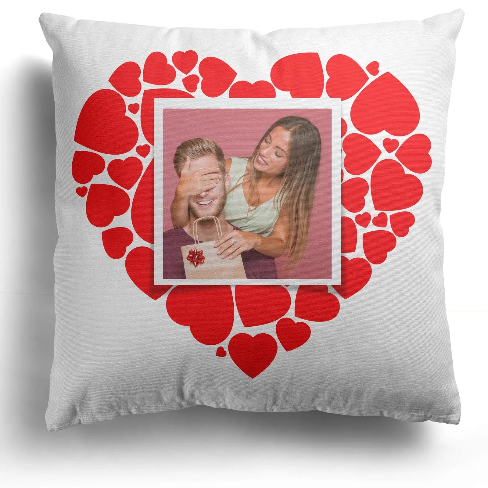 Personalised Cushion  Valentines Day  Couples & Romance  40x40cm  1 Image  Heart - CushionPop