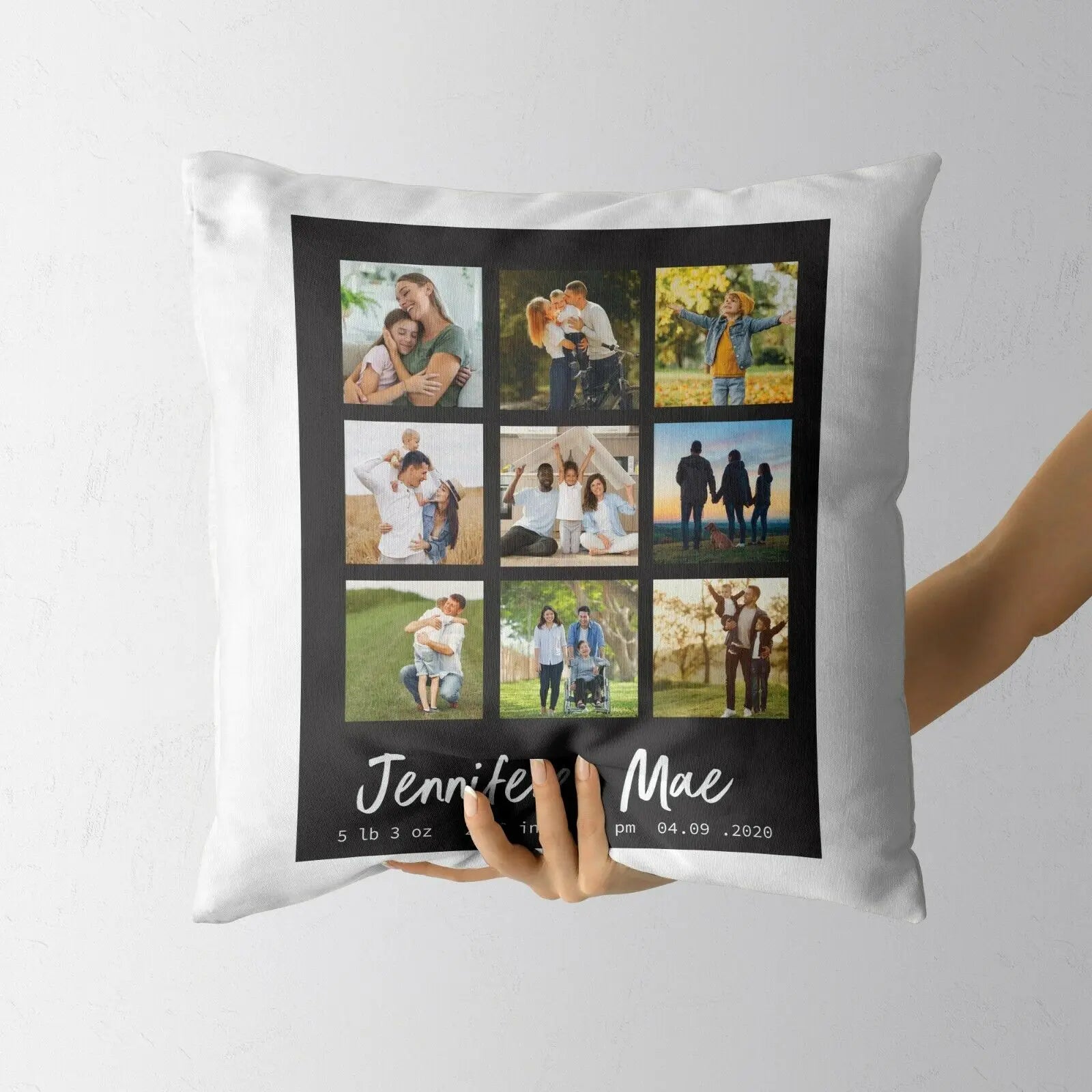 Personalised Cushion Any Images Perfect Gift Décor  - Up to 9 Photos - CushionPop